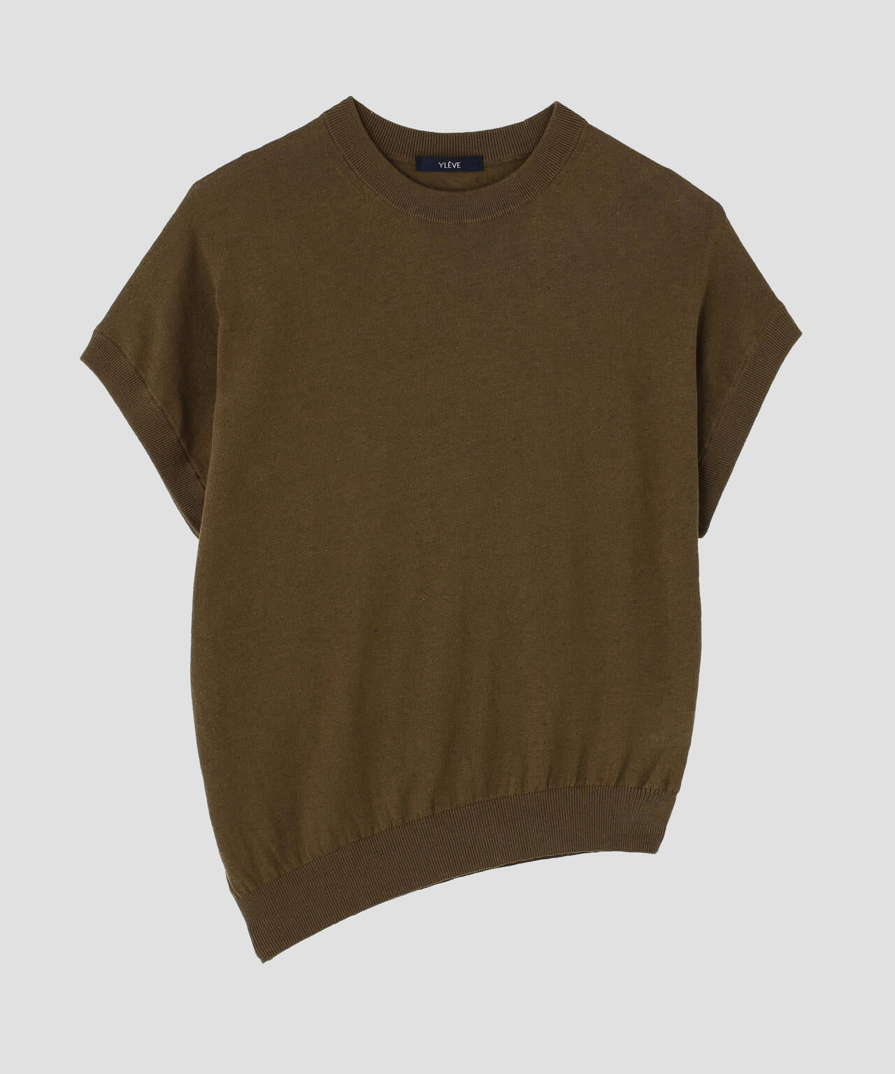 YLEVE / COTTON LINEN KNIT ASYMMETRY PULLOVER | YLÈVE（イレーヴ