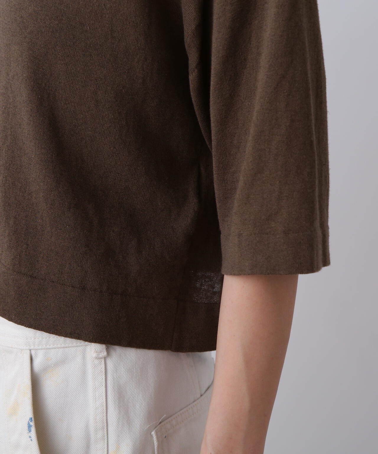 YLEVE / COTTON LINEN KNIT POLO