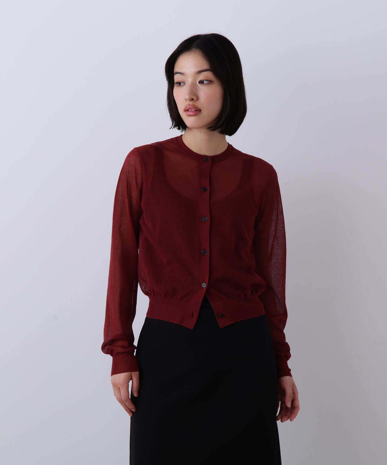 YLEVE KNIT カーディガン YLEVE / SHEER RIB KNIT CARDIGAN | YLÈVE（イレーヴ） ｜【公式】通販