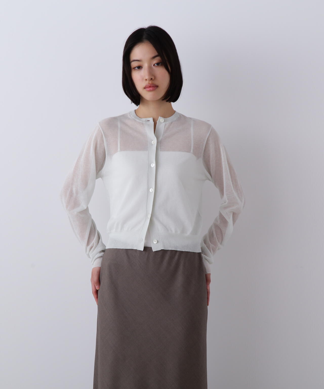 YLEVE / SHEER RIB KNIT CARDIGAN | YLÈVE（イレーヴ） ｜【公式】通販