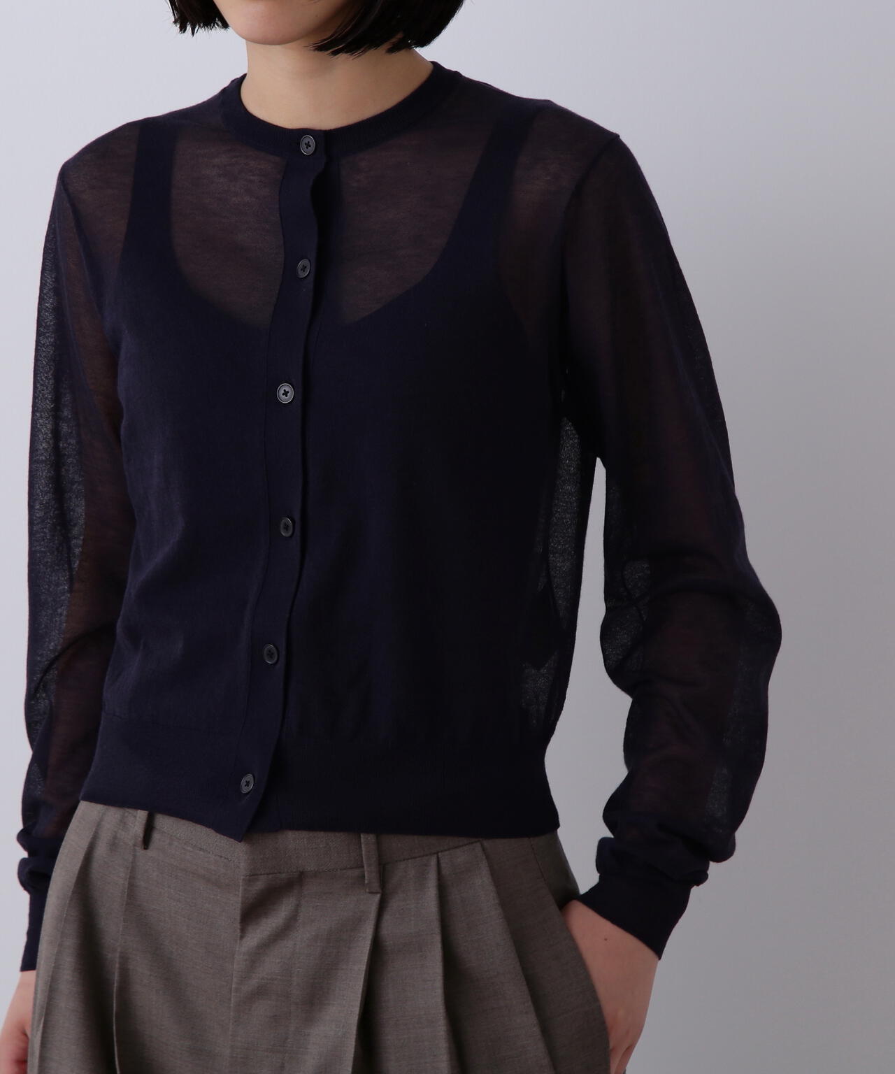 YLEVE / SHEER RIB KNIT CARDIGAN | YLÈVE（イレーヴ） ｜【公式】通販