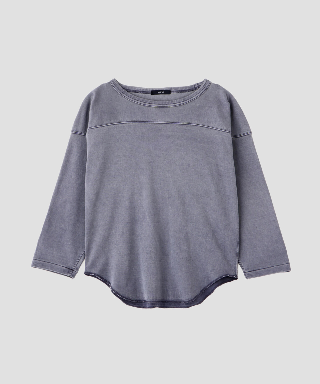 f*4様 YLEVE RAYON COTTON PIGMENT DYE BLOU YLEVE / COTTON RAYON PIGMENT DYE FOOTBALL PULLOVER | YLÈVE