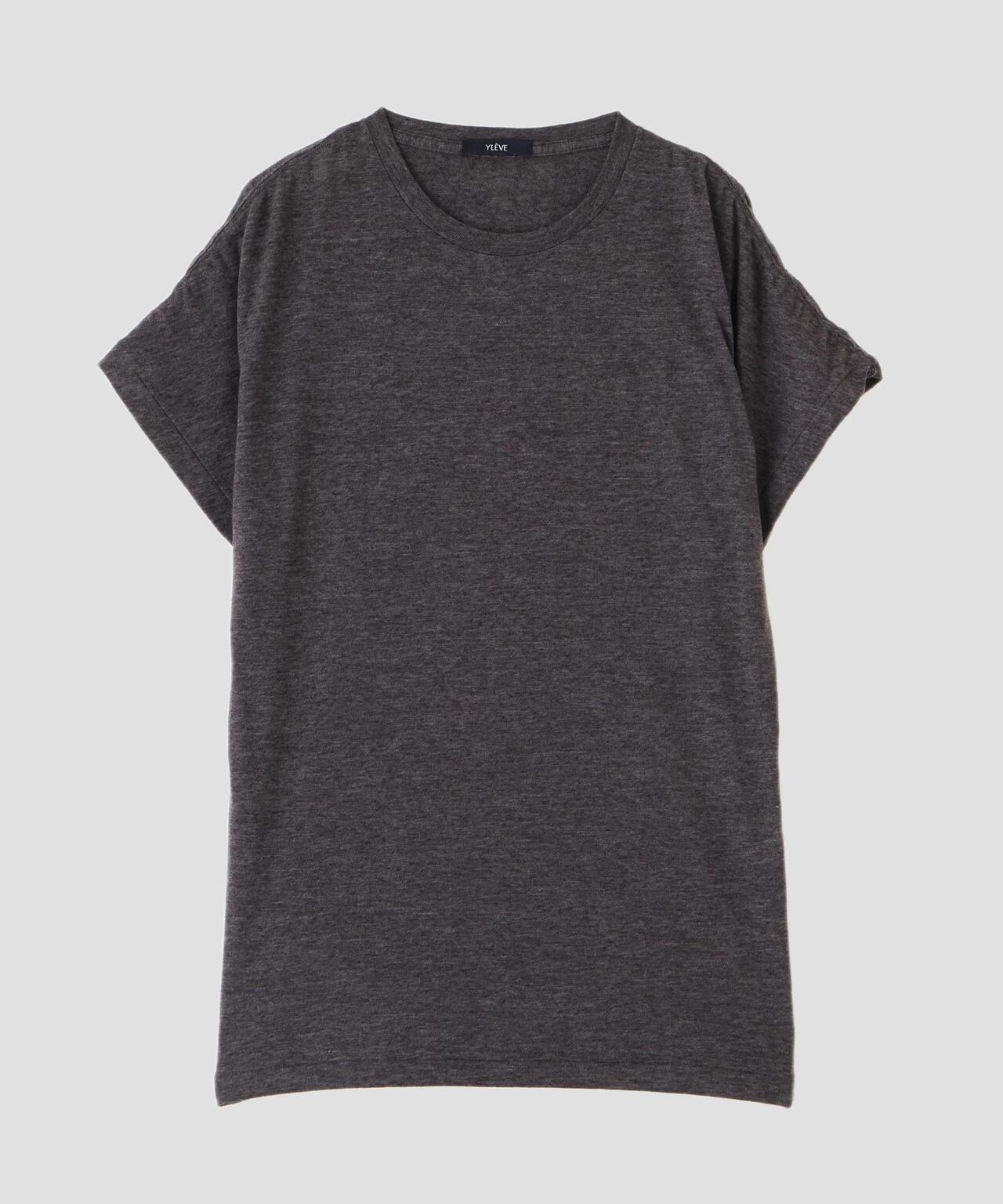 新品未使用＜YLEVE＞SLUB YARN JERSEY Tシャツ ダークグレー YLEVE / TETRON COTTON SLUB YARN JERSEY SLEEVELESS PULLOVER | YLÈVE