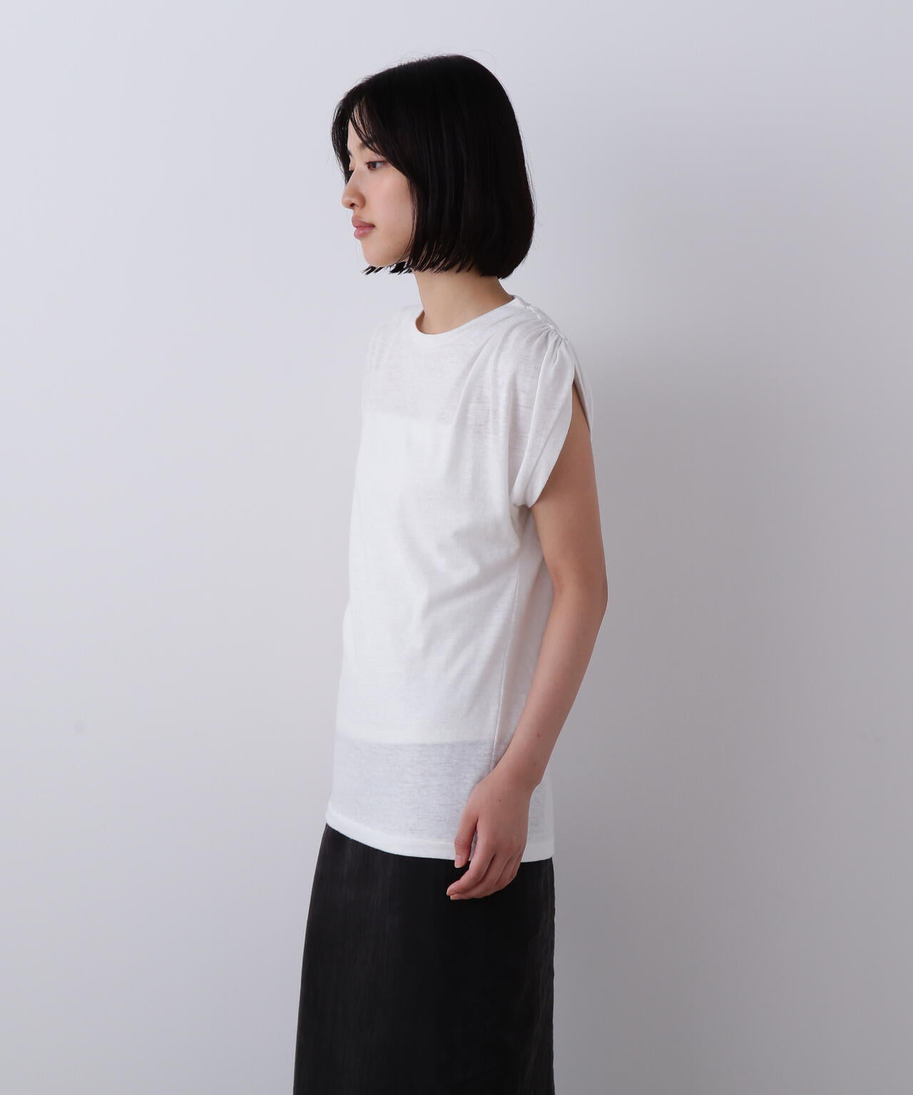 YLEVE / TETRON COTTON SLUB YARN JERSEY SLEEVELESS PULLOVER | YLÈVE