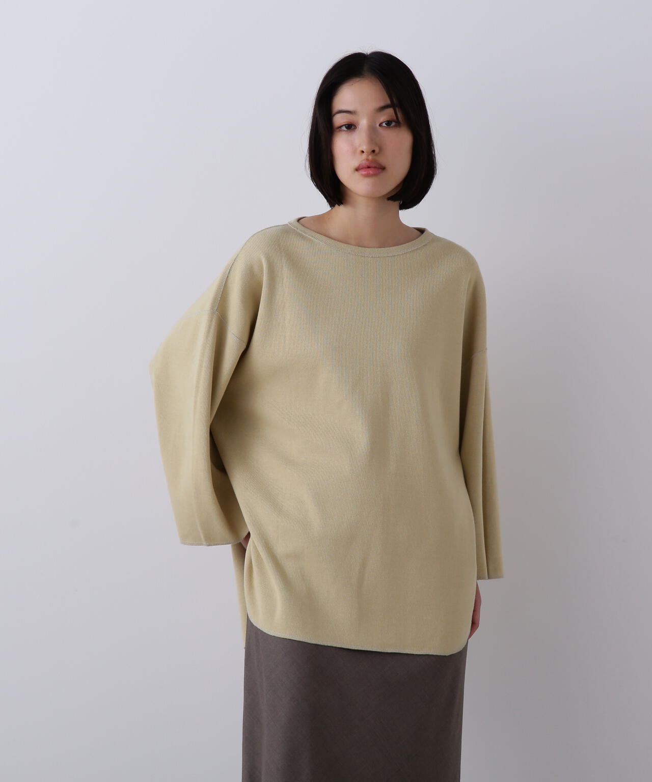 YLEVE イレーヴ ヘリンボーン編みフィッシャーマンオーバーニット 肉厚 YLEVE / COTTON RIB PULLOVER BIG | YLÈVE（イレーヴ） ｜【公式】通販