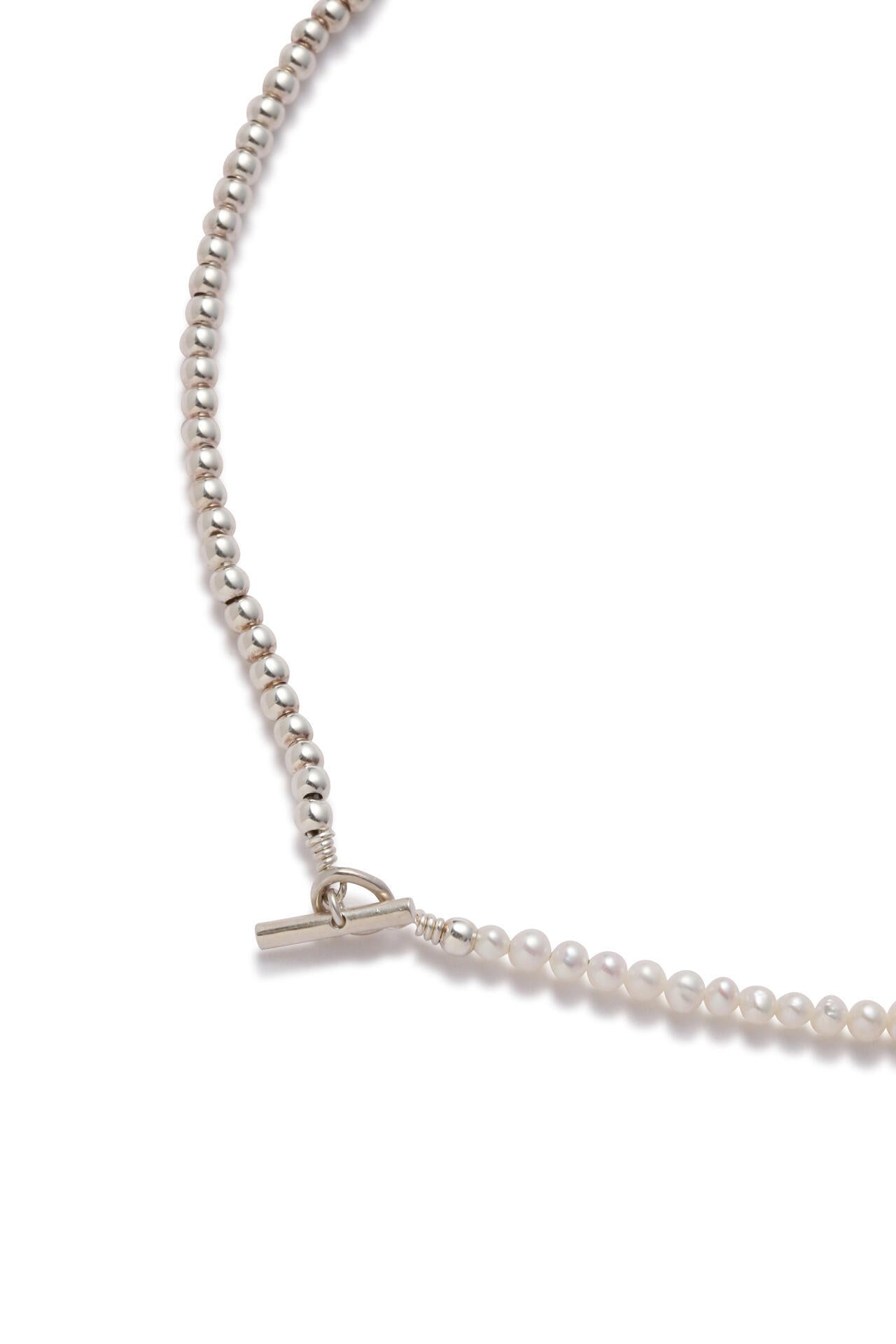 最終価格【美品】YLEVE パール×シルバー ロングネックレス 90cm YLEVE / PEARL×SILVER LONG NECKLACE 90cm | YLÈVE（イレーヴ