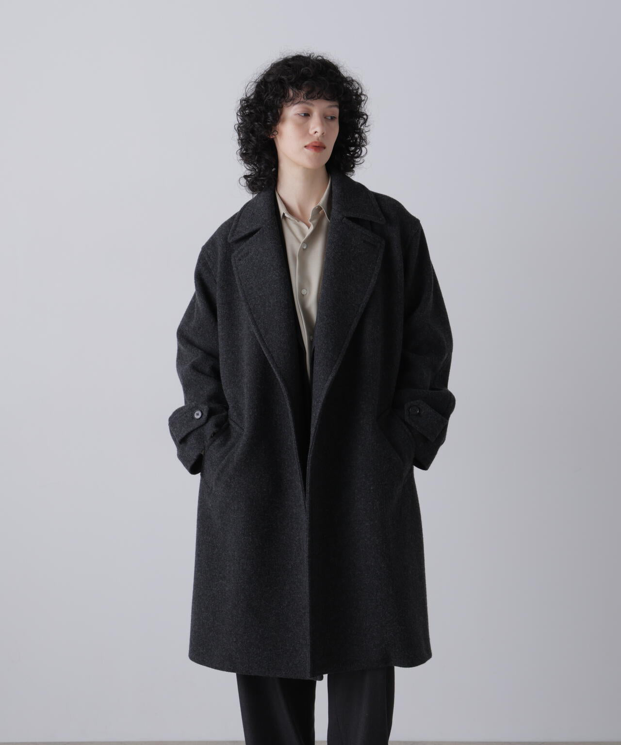 YLEVE / BLANKET-BRUSHED WOOL LONG COAT | YLÈVE（イレーヴ