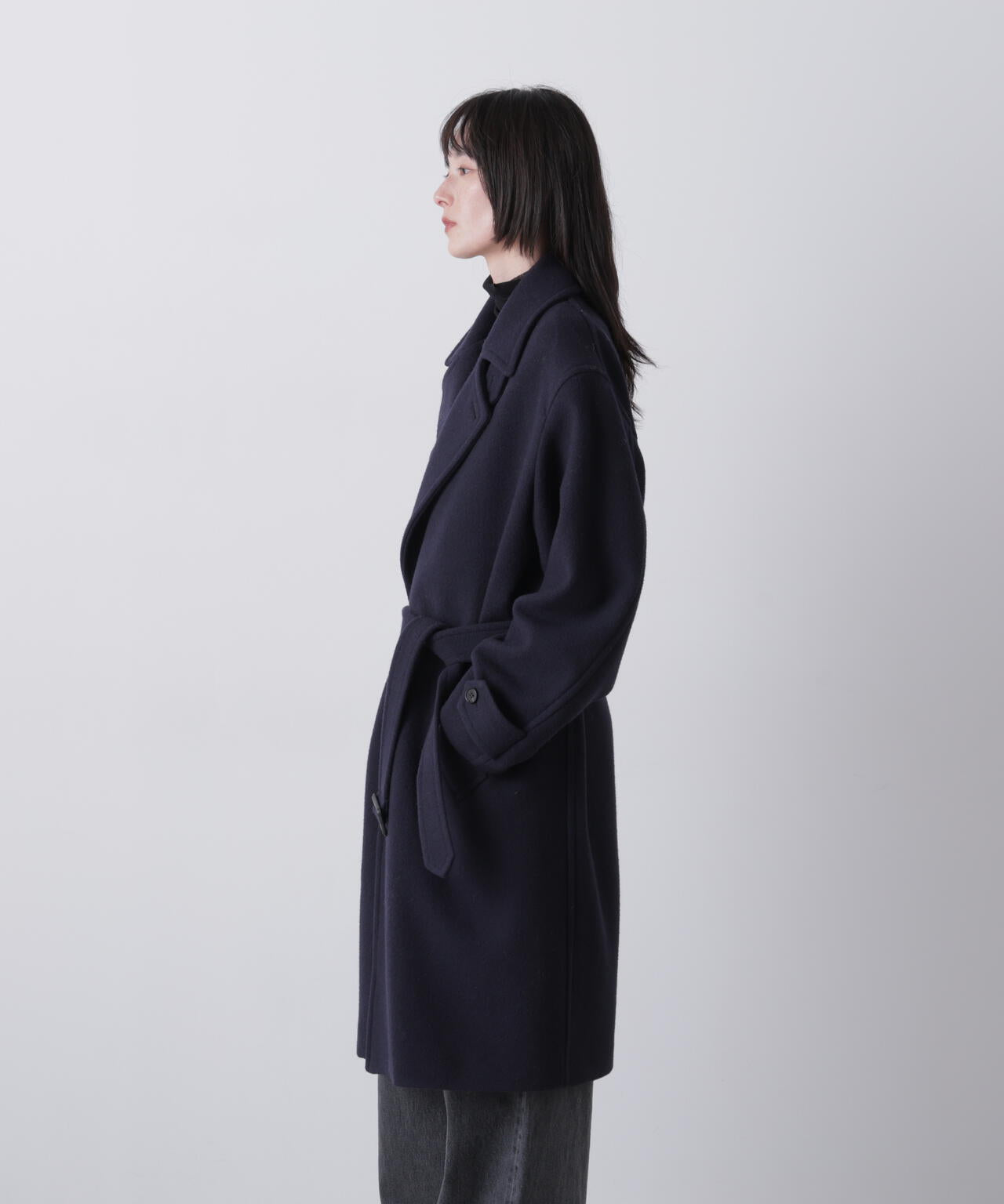 YLEVE / BLANKET-BRUSHED WOOL LONG COAT | YLÈVE（イレーヴ