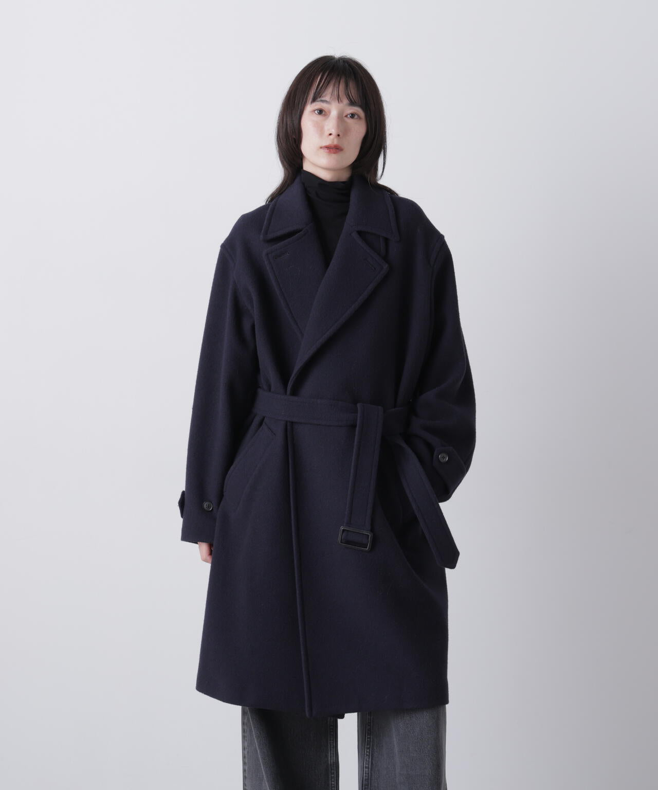 YLEVE / BLANKET-BRUSHED WOOL LONG COAT | YLÈVE（イレーヴ
