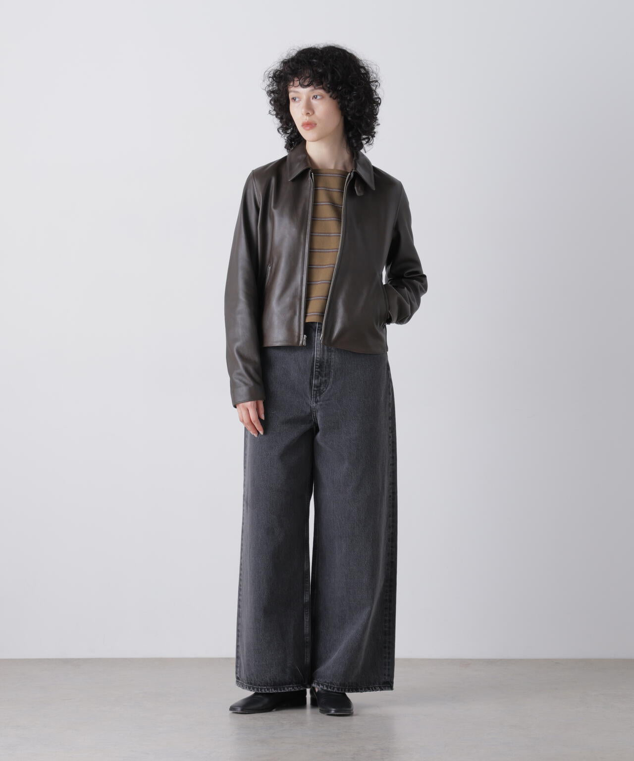YLEVE / SHEEP AVIATOR LEATHER JACKET | YLÈVE（イレーヴ） ｜【公式
