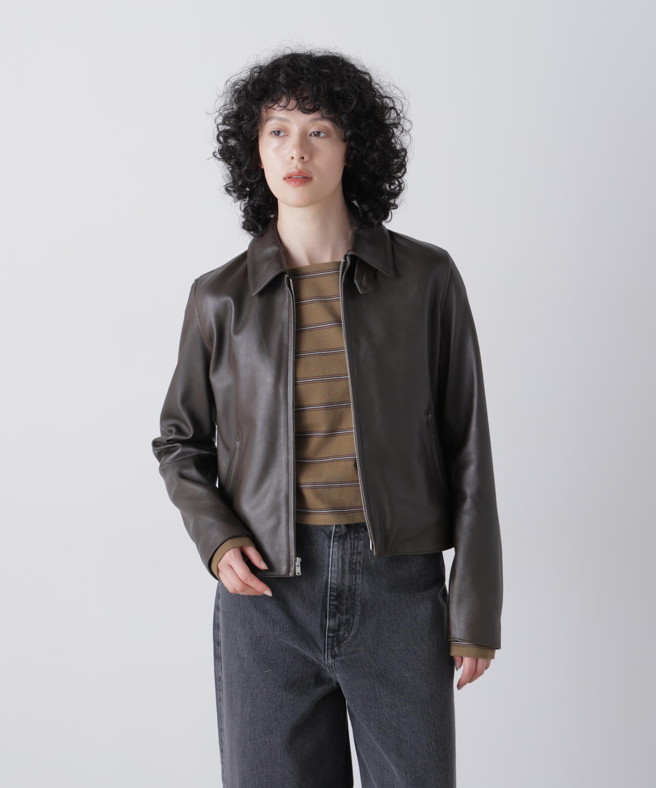 YLEVE / SHEEP AVIATOR LEATHER JACKET | YLÈVE（イレーヴ） ｜【公式