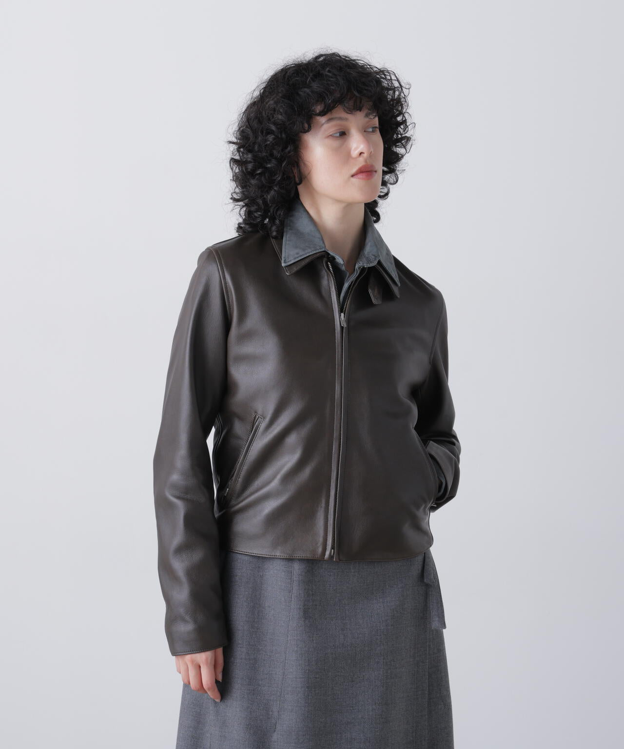 YLEVE / SHEEP AVIATOR LEATHER JACKET | YLÈVE（イレーヴ） ｜【公式