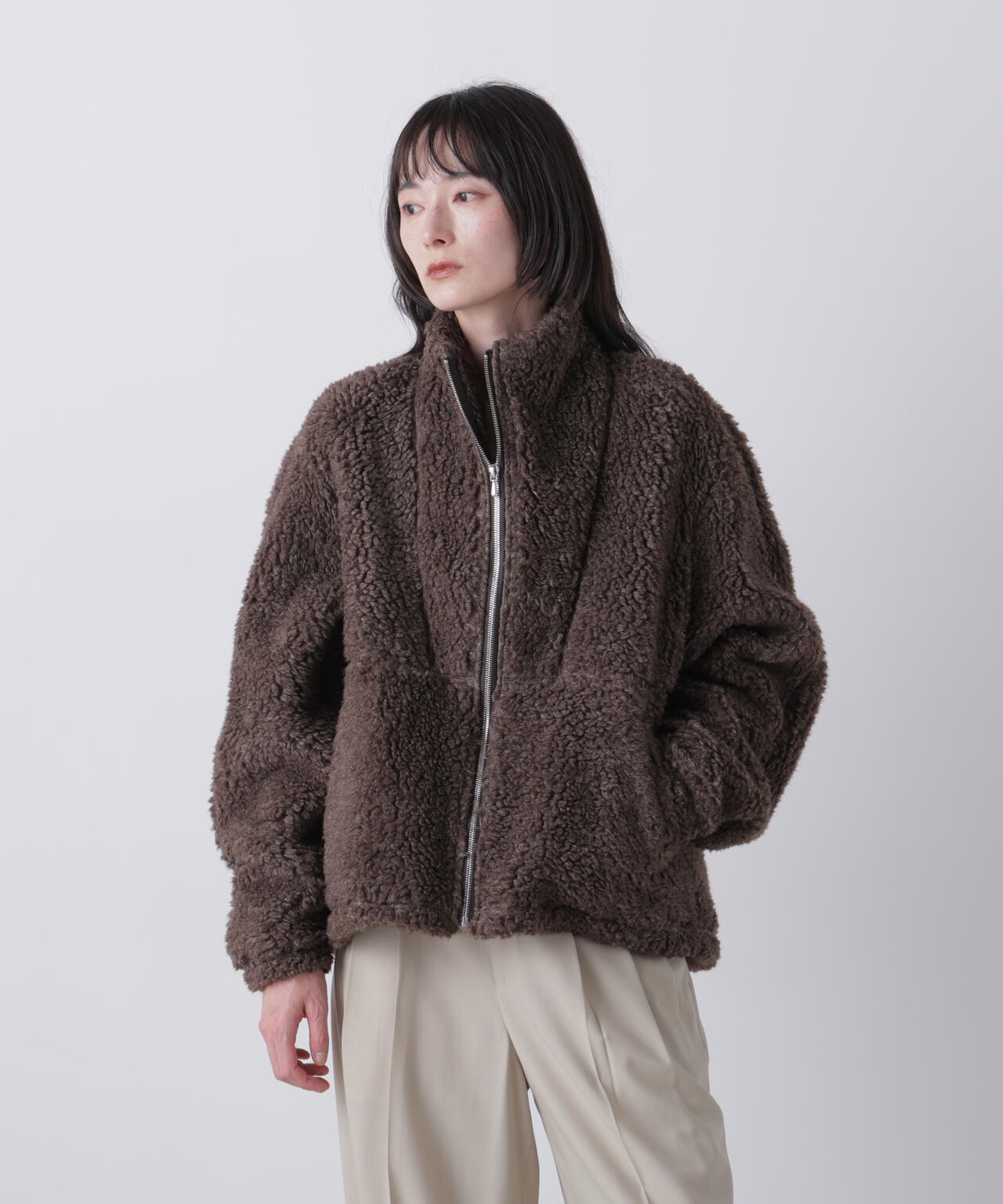 YLEVE / LINEN/RAMIE POLYESTER BOA BLOUSON | YLÈVE（イレーヴ