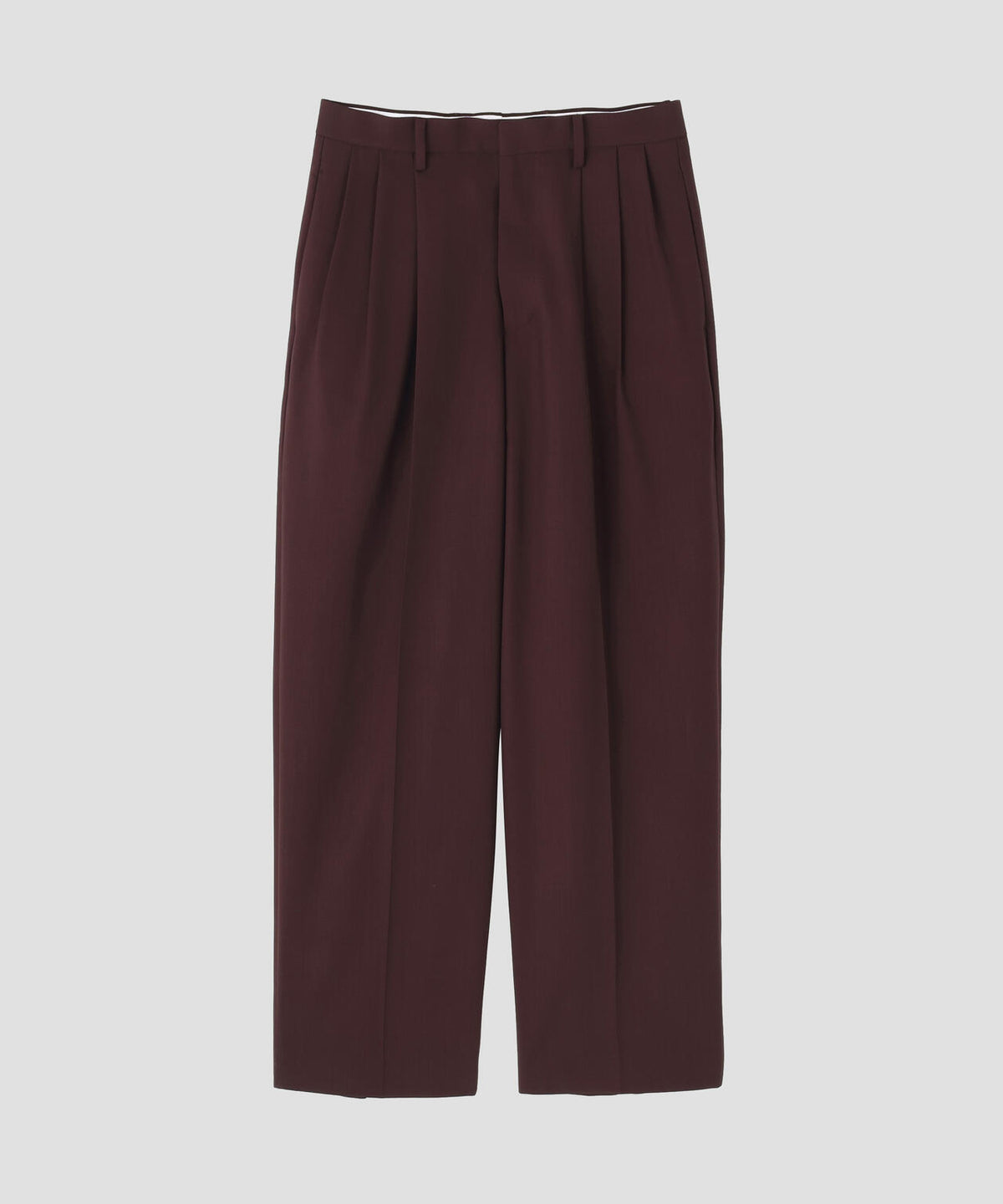 YLEVE / 2/72 SUPER 100’s WOOL HIGH-TWIST VOILE TROUSERS