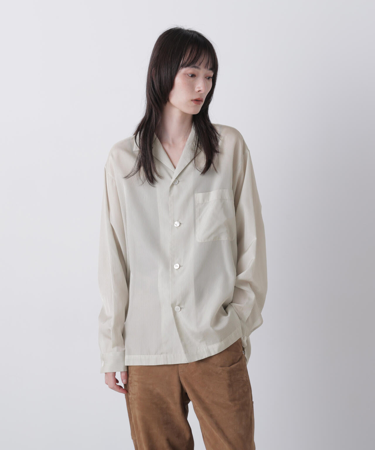 YLEVE / ACETATE CUPRO STRIPE PJ SHIRT | YLÈVE（イレーヴ） ｜【公式