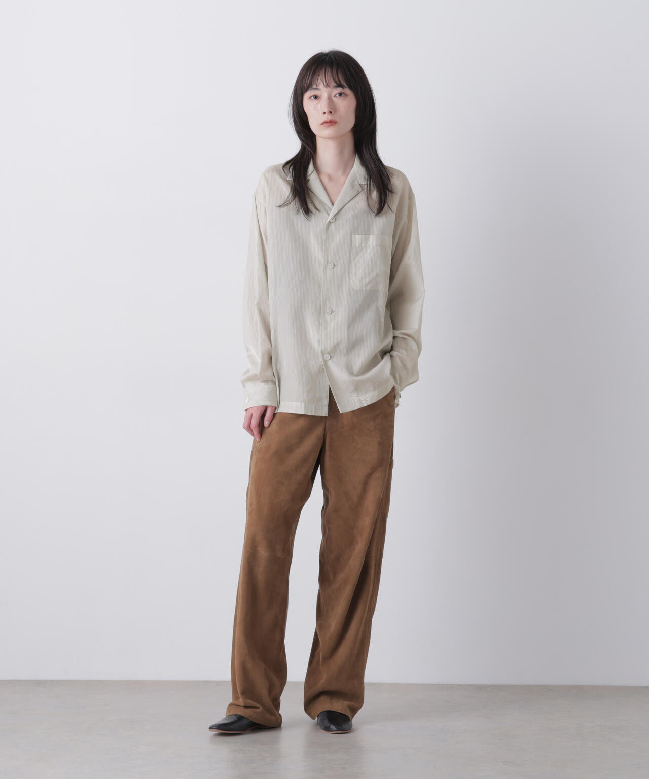 YLEVE / ACETATE CUPRO STRIPE PJ SHIRT | YLÈVE（イレーヴ） ｜【公式