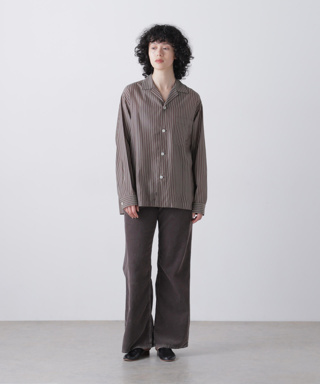 YLEVE / ACETATE CUPRO STRIPE PJ SHIRT | YLÈVE（イレーヴ） ｜【公式