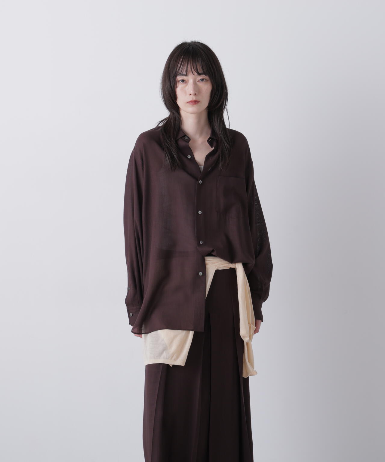 YLEVE / 2/72 SUPER 100's WOOL HIGH-TWIST VOILE SHIRT | YLÈVE