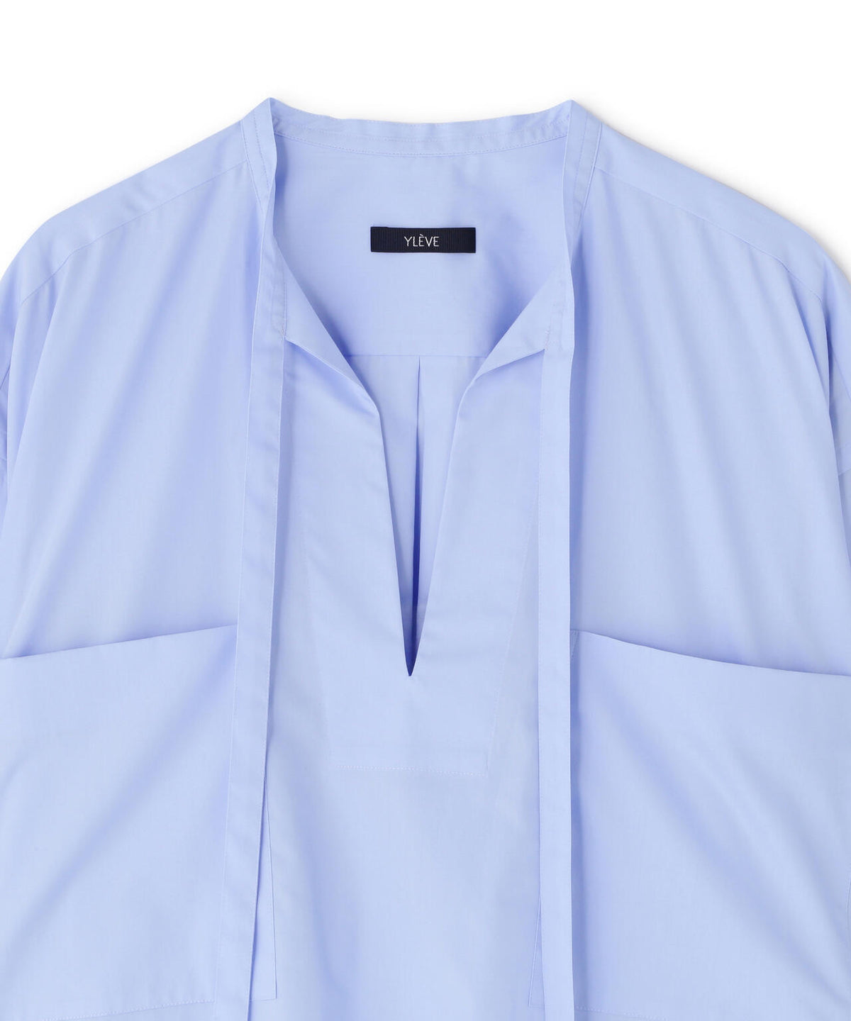 YLEVE / COTTON TYPEWRITER STRING SKIPPER SHIRT