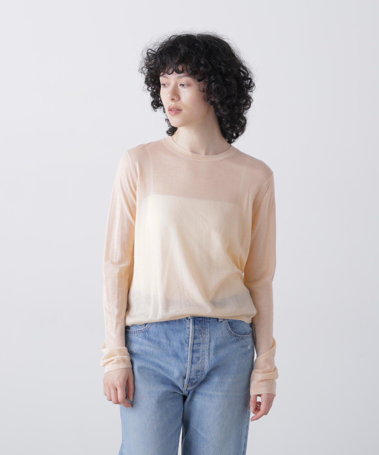 YLEVE / 2/100 FINE WOOL SHEER KNIT PULLOVER | YLÈVE（イレーヴ