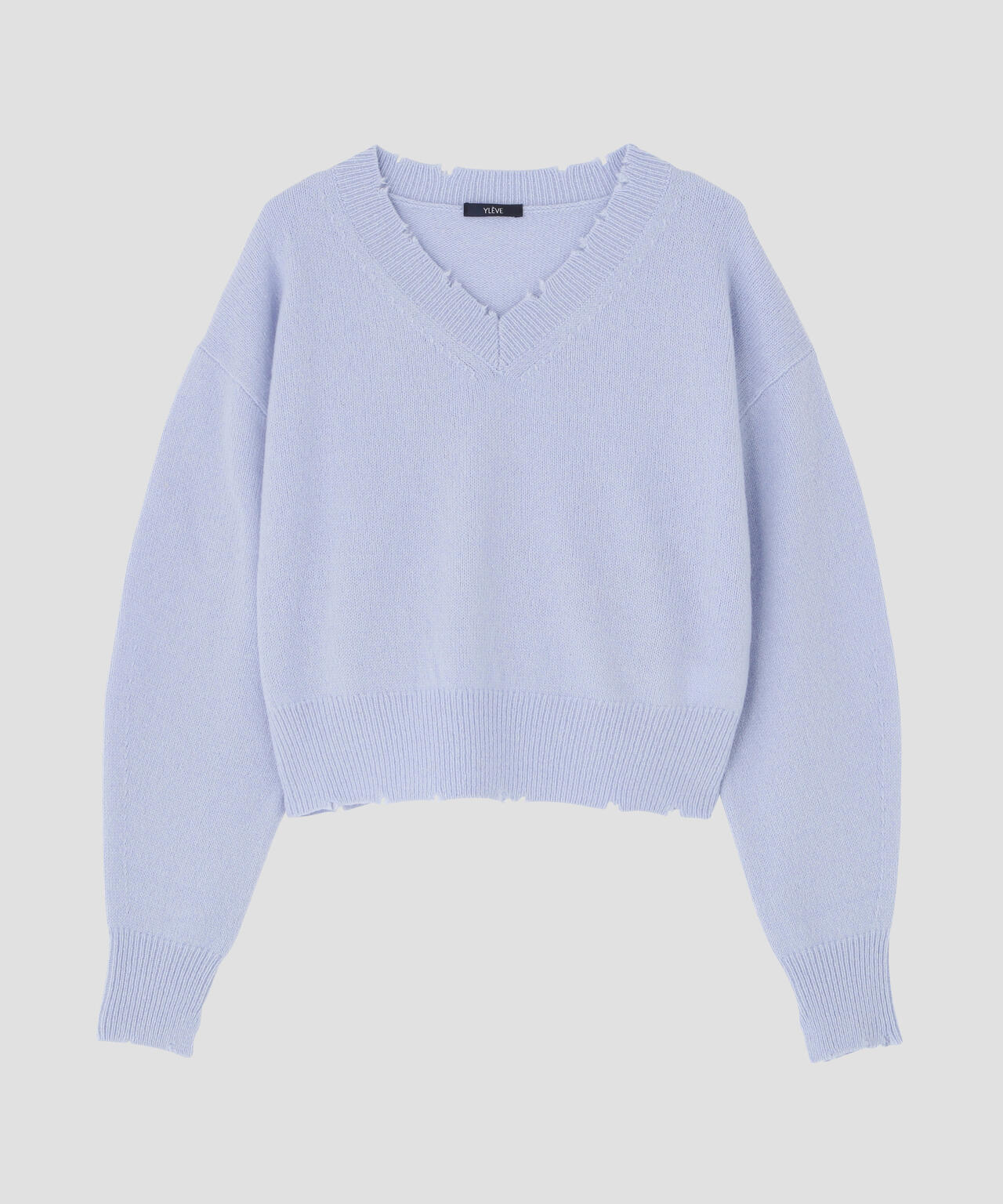 YLEVE / FRAYED EDGE V-NECK KNIT PULLOVER | YLÈVE（イレーヴ