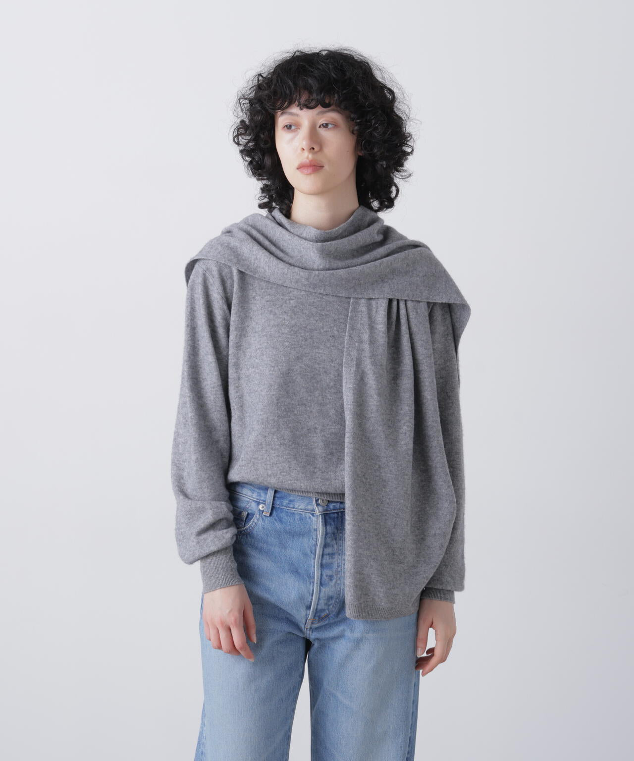 YLEVE / WOOL CASHMERE SCARF KNIT PULLOVER | YLÈVE（イレーヴ