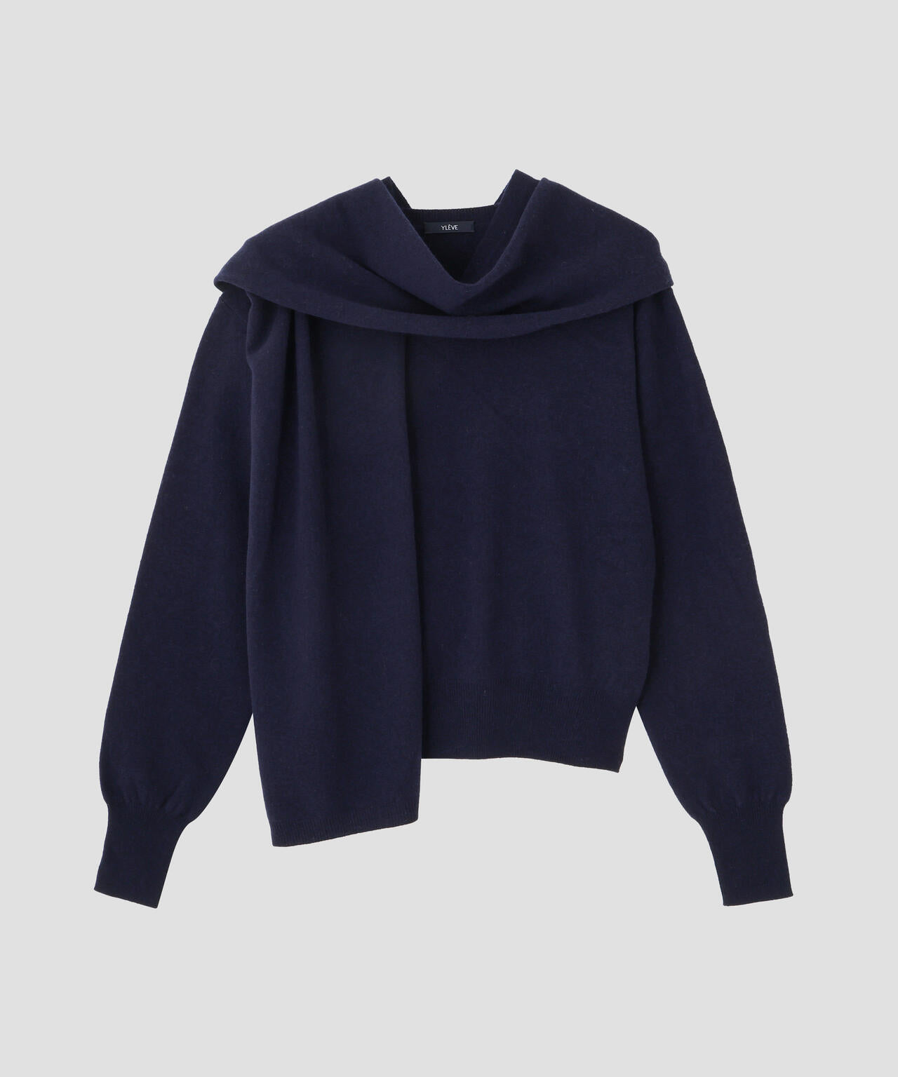 YLEVE / WOOL CASHMERE SCARF KNIT PULLOVER | YLÈVE（イレーヴ