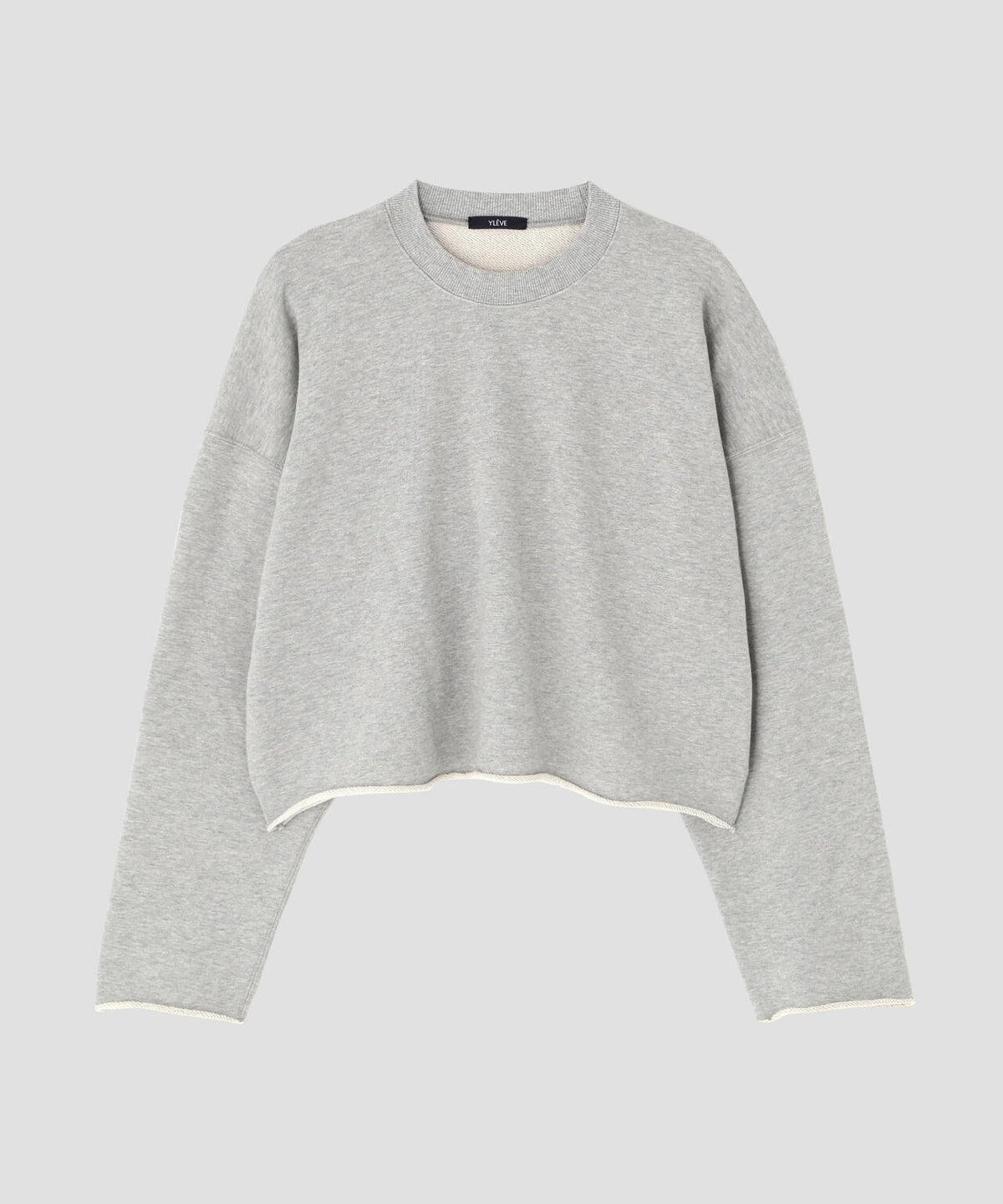 YLEVE / SOFT COTTON CUT OFF SWEAT SHIRT