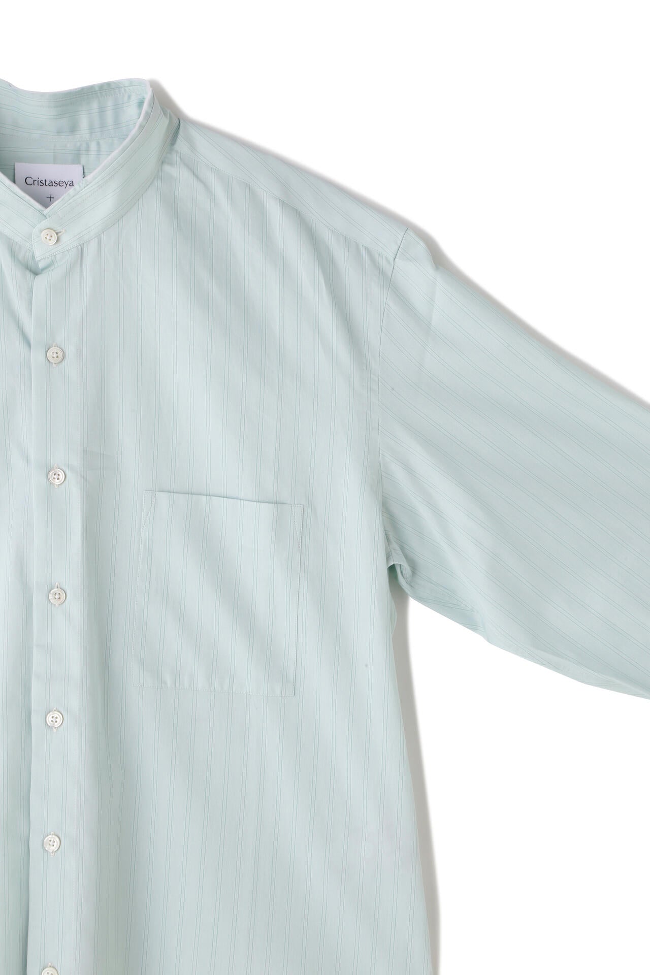 Cristaseya / HANDMADE MAO SHIRT WITH FRINGED COLLAR | THE LIBRARY