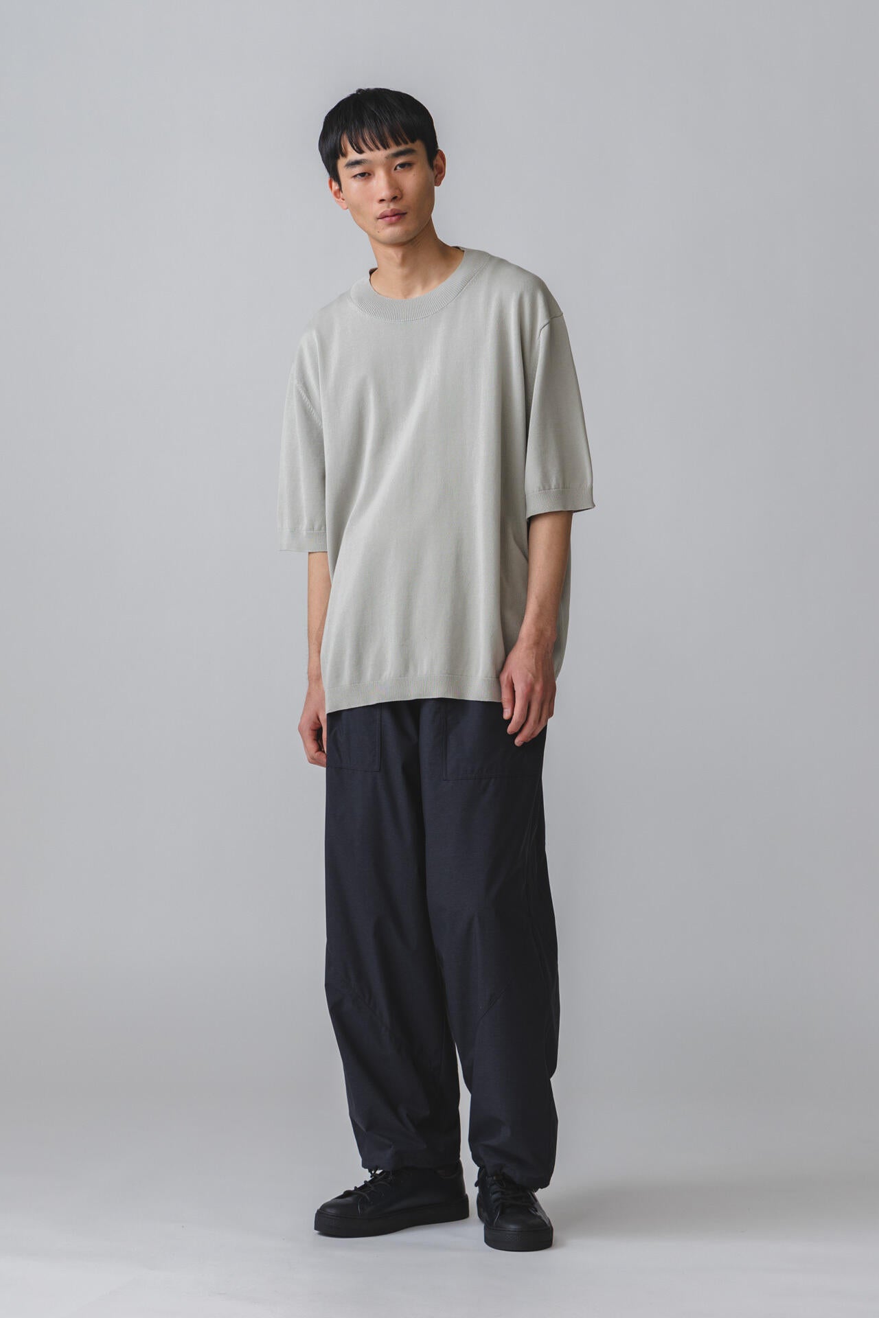 n*i様 STUDIO NICHOLSON グレーTシャツ Mサイズ Marine T-Shirt in