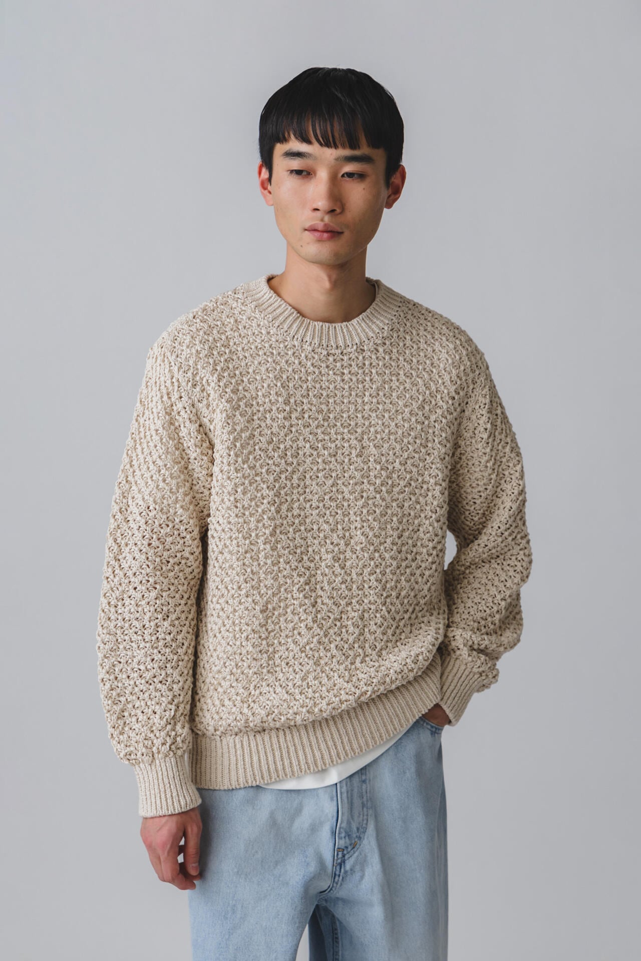 ［別注］Yonetomi / GIMA MESH KNIT P/O