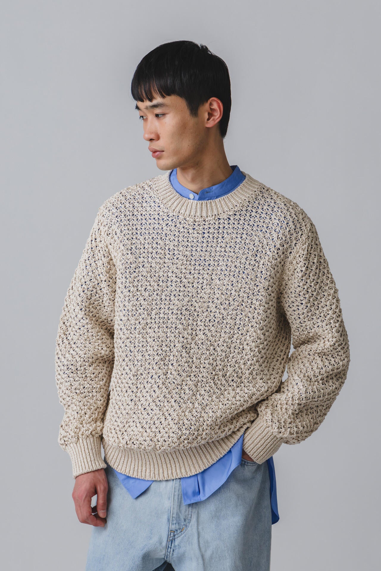 ［別注］Yonetomi / GIMA MESH KNIT P/O