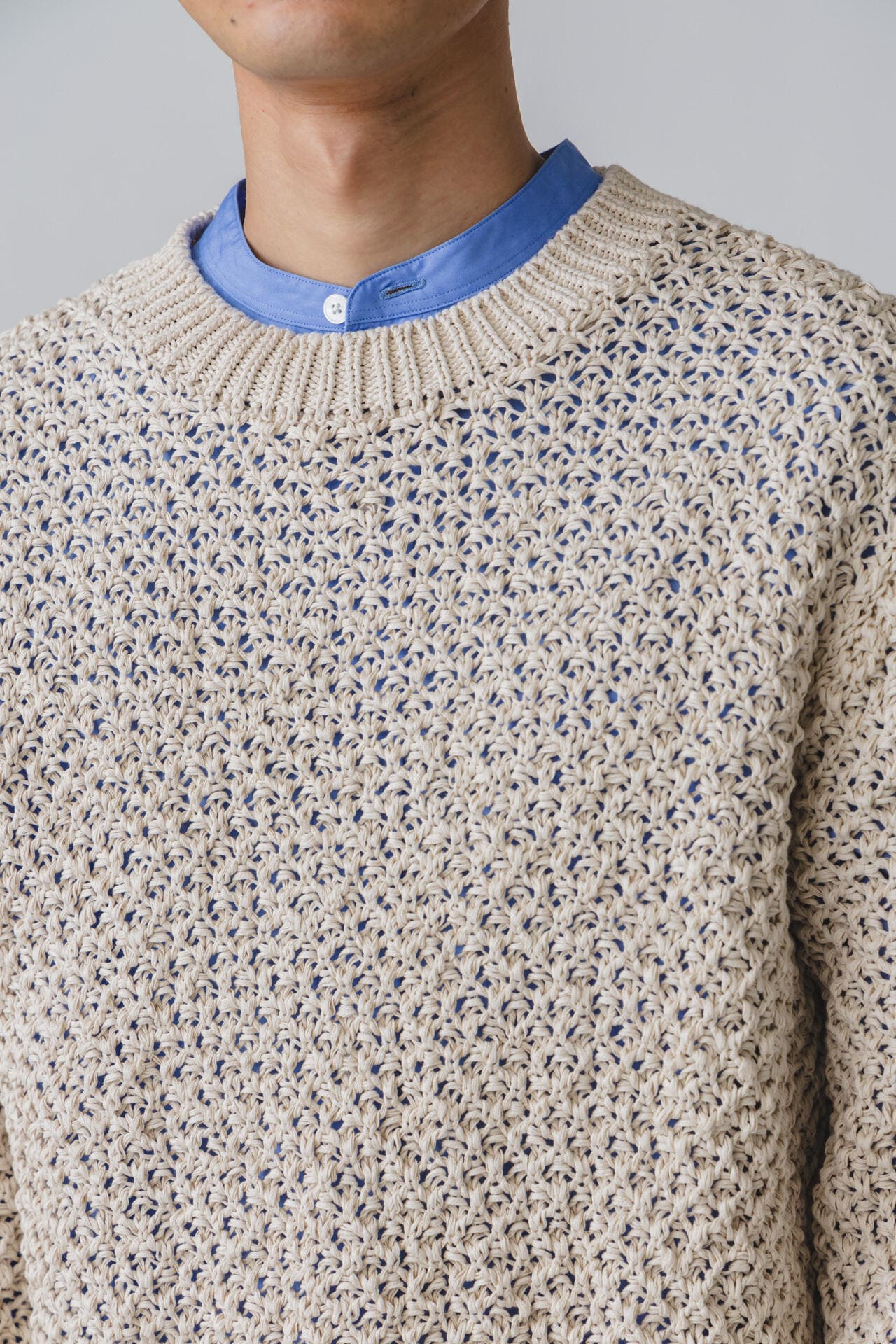 ［別注］Yonetomi / GIMA MESH KNIT P/O