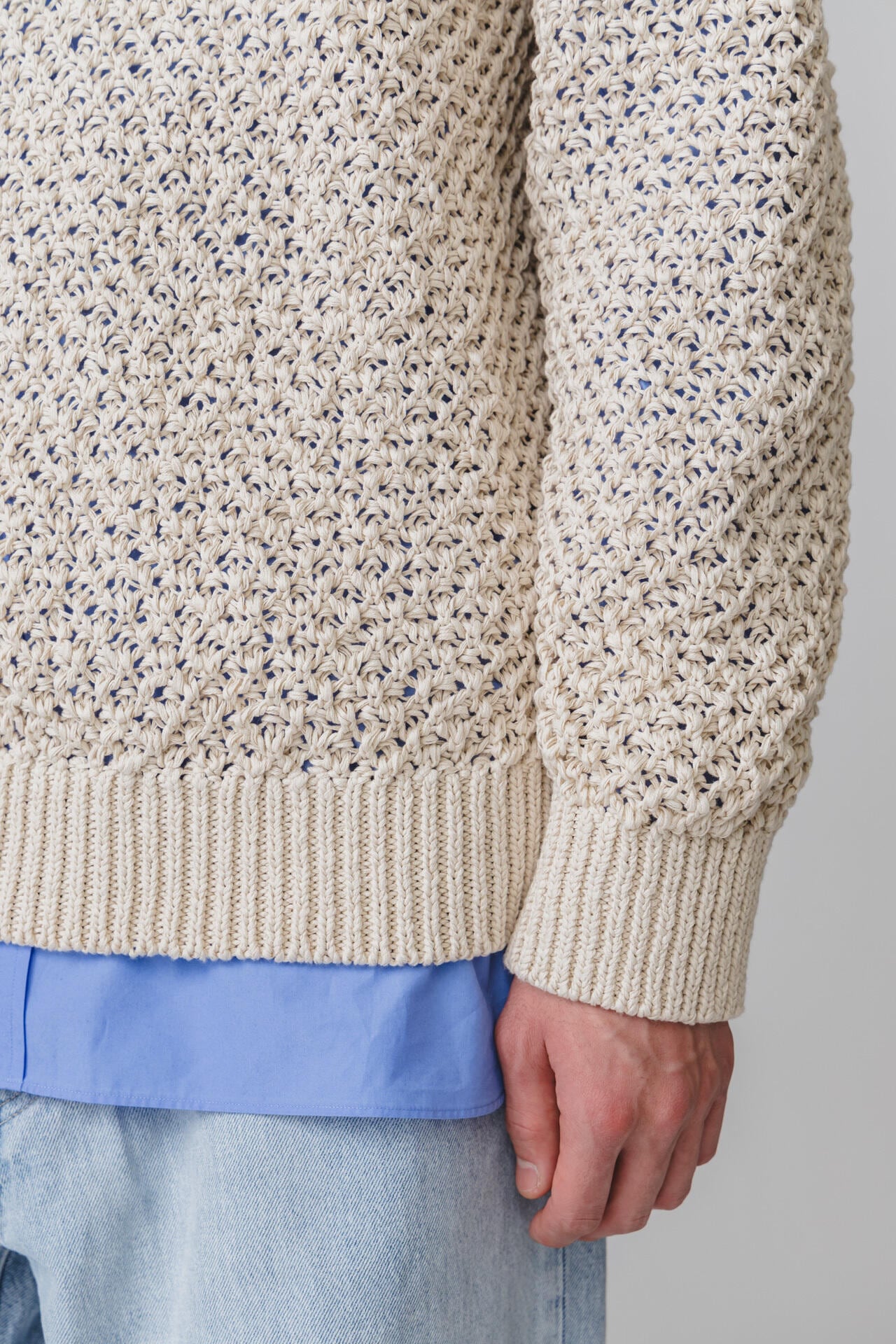 ［別注］Yonetomi / GIMA MESH KNIT P/O
