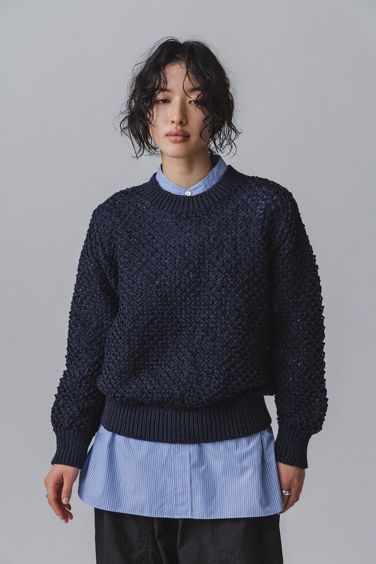 ［別注］Yonetomi / GIMA MESH KNIT P/O