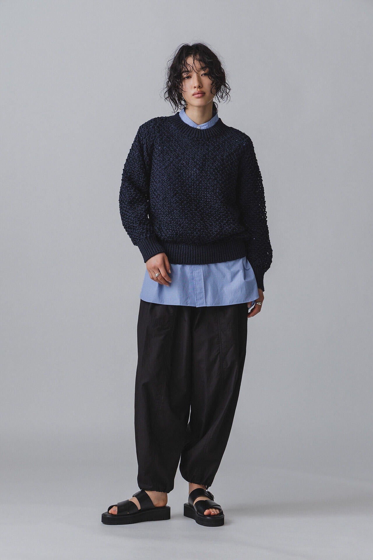 ［別注］Yonetomi / GIMA MESH KNIT P/O