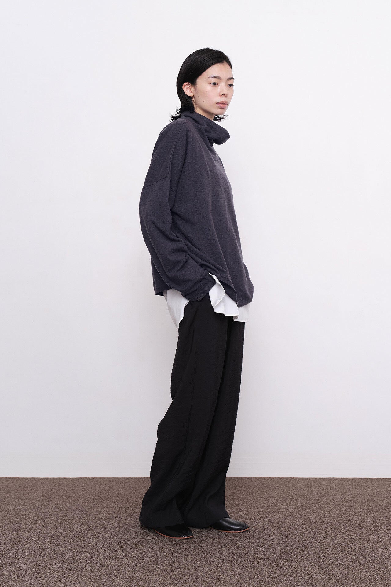 STUDIO NICHOLSON / LW BOILED WOOL 16GG ROLL NECK JUMPER | THE