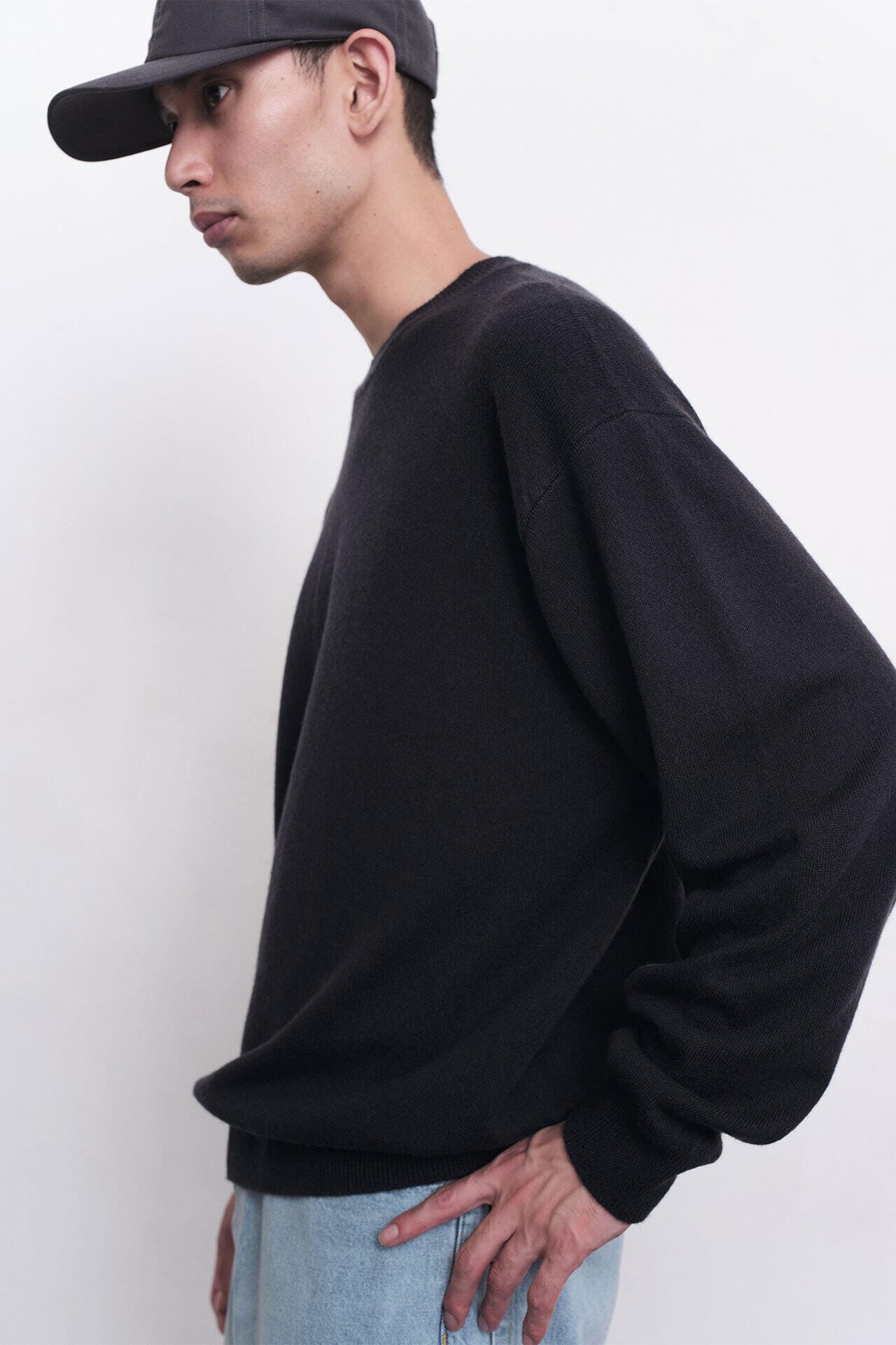 別注］Yonetomi / NEW BASIC CASHMERE KNIT P/O | THE LIBRARY
