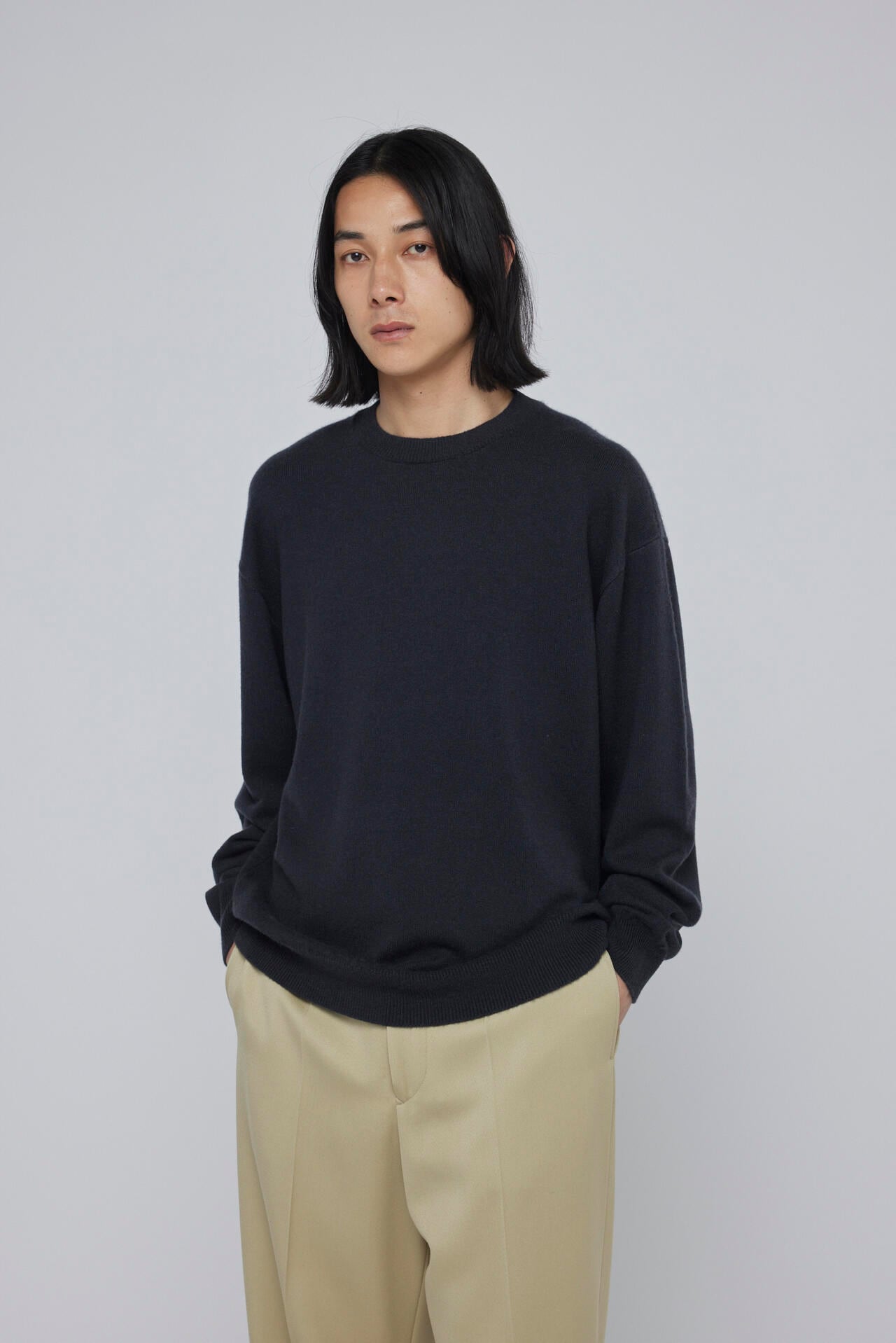 別注］Yonetomi / NEW BASIC CASHMERE KNIT P/O | THE LIBRARY（ザ