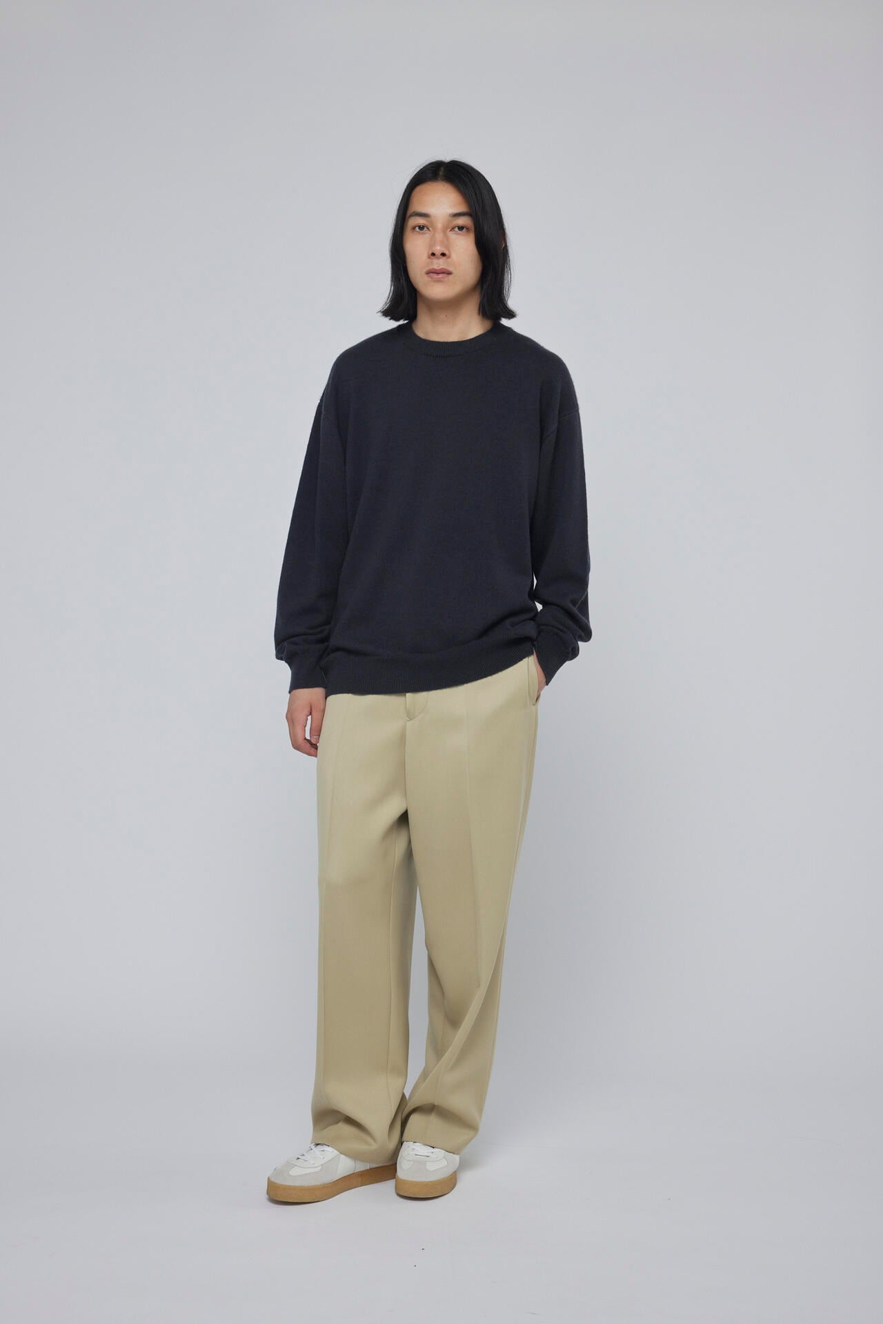 別注］Yonetomi / NEW BASIC CASHMERE KNIT P/O | THE LIBRARY
