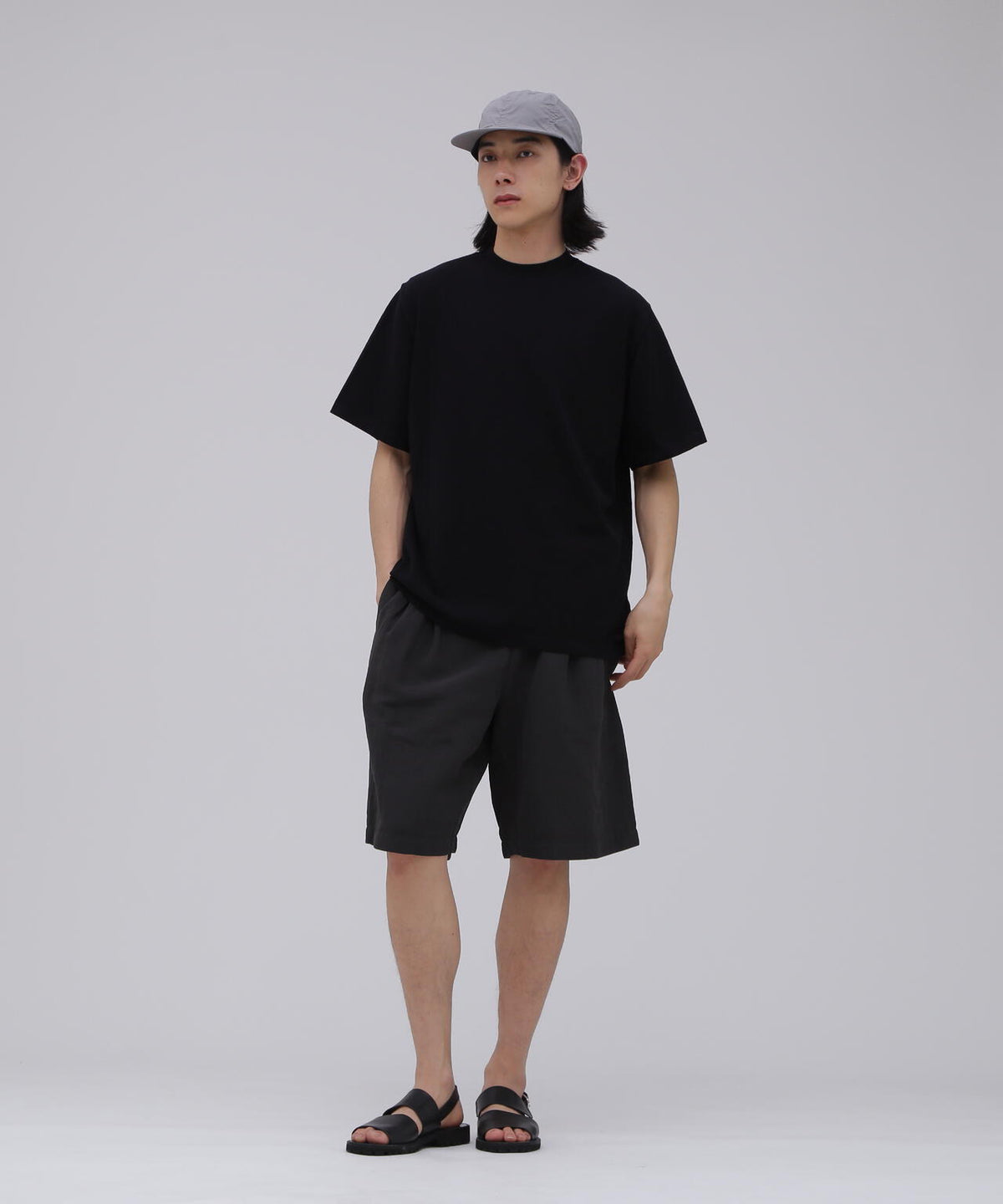 ATON / COTTON LINEN VOILE TWO TUCKED EASY SHORTS | THE LIBRARY（ザ 