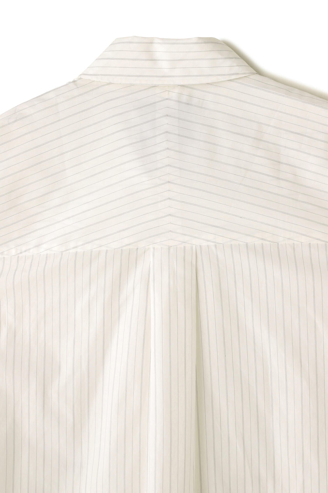 STUDIO NICHOLSON / TICKING STRIPE OVERSIZED FRENCH PLACKET SHIRT
