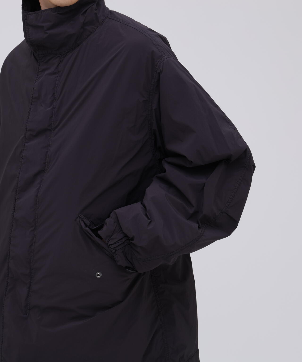 ATON AIR WEATHER SHORT MODS COAT サイズ4 黒 ATON / AIR WEATHER SHORT MODS COAT | THE LIBRARY（ザ ライブ