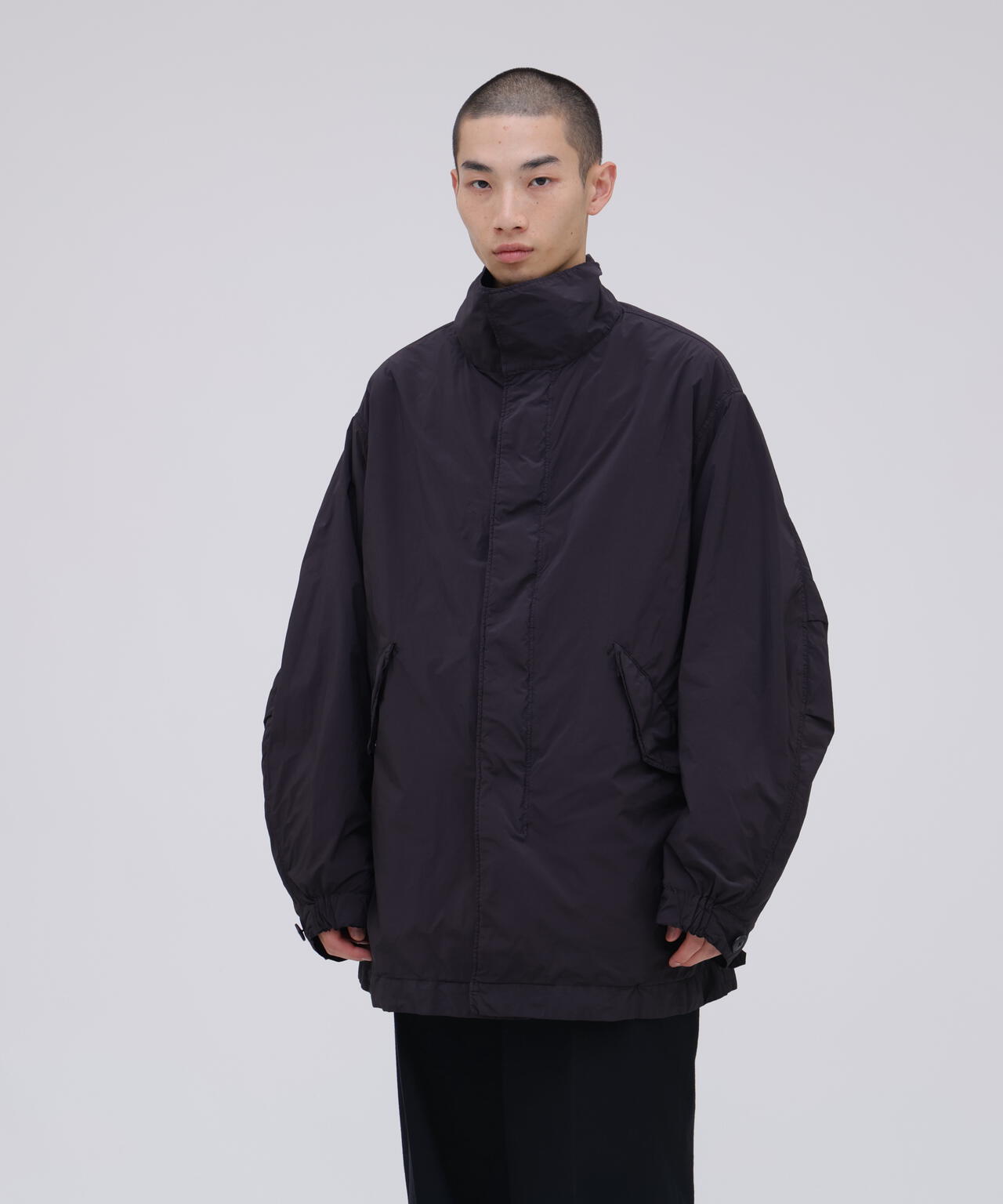 ATON AIR WEATHER SHORT MODS COAT サイズ4 黒 ATON / AIR WEATHER SHORT MODS COAT | THE LIBRARY（ザ ライブ