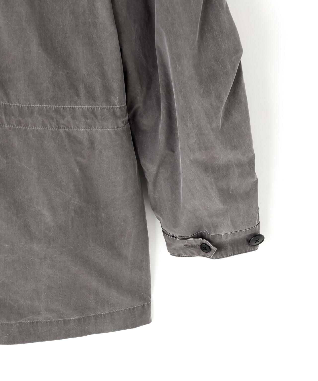 ジャケット・アウター ATON AIR WEATHER SHORT MODS COAT GRAY 6 ATON Air Weather Short Mods Coat Charcoal Gray