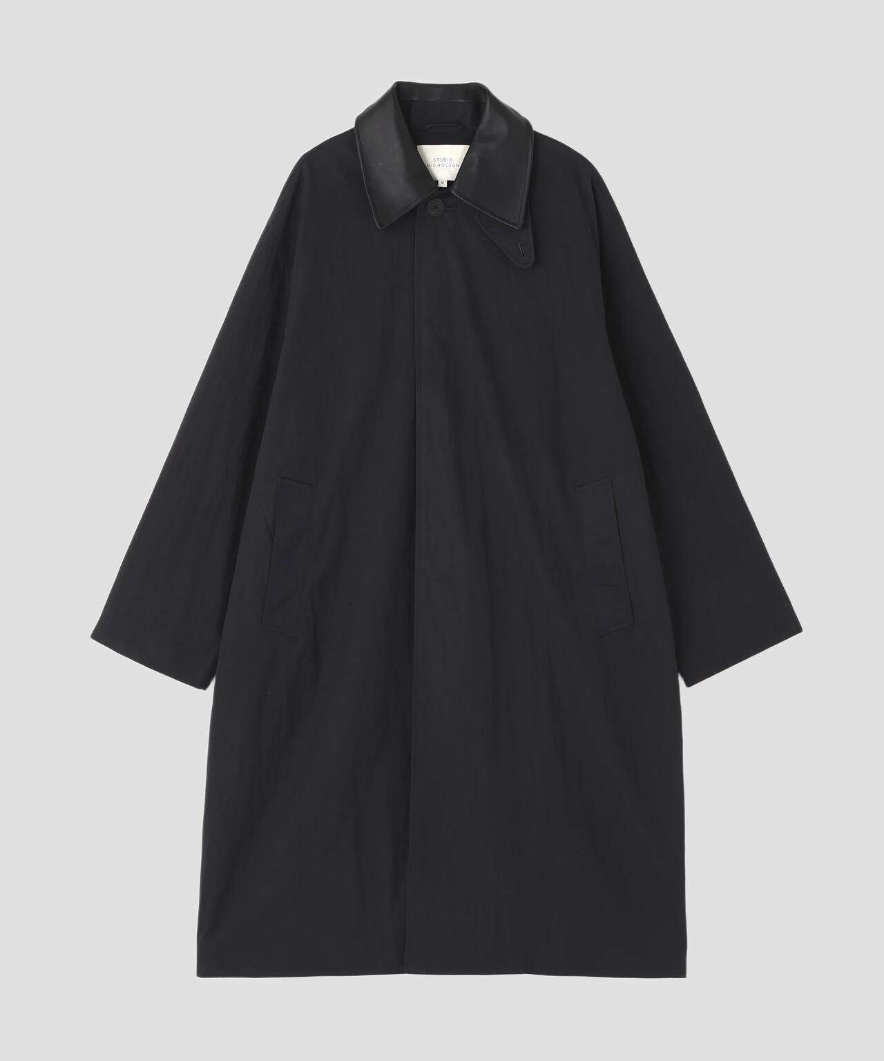 Studio Nicholson CHALCOSNW1417WASHEDBLACK 関税送料込 STUDIO NICHOLSON / WASHED WEATHER CLOTH TRENCH COAT | THE