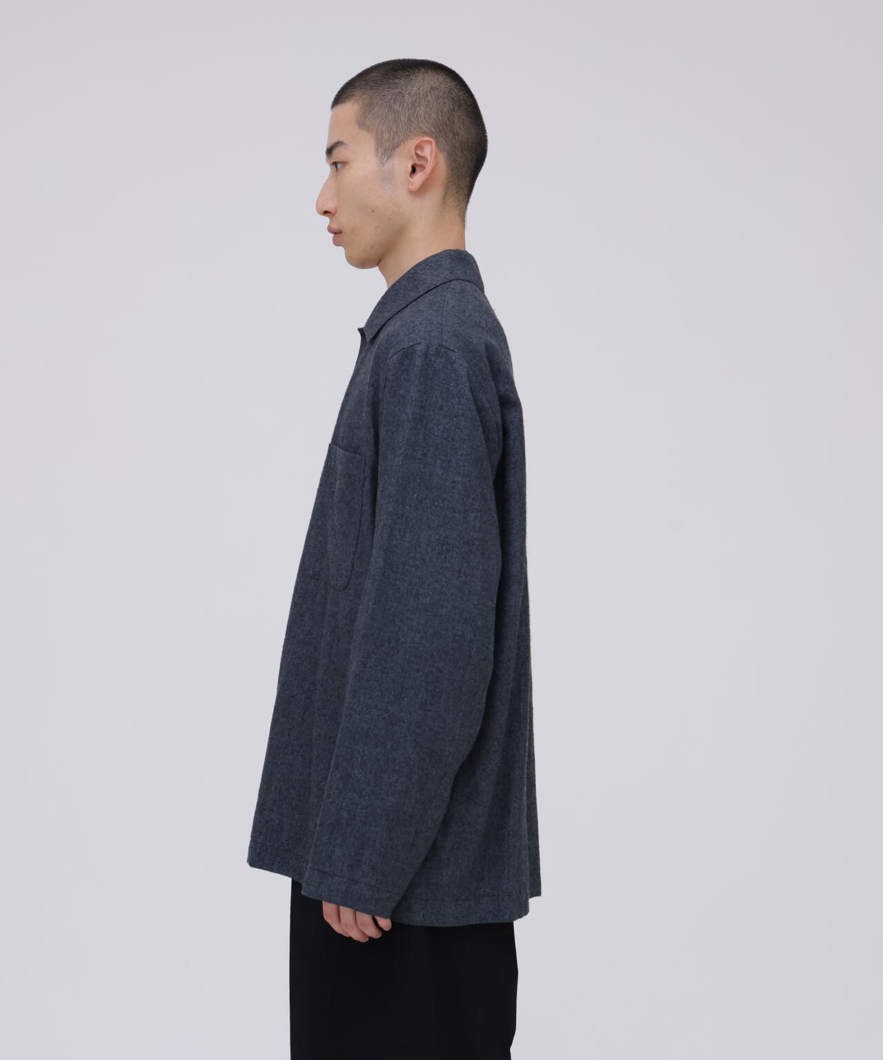 ATON / LINEN WOOL TWILL SHIRT JACKET | THE LIBRARY（ザ ライブ