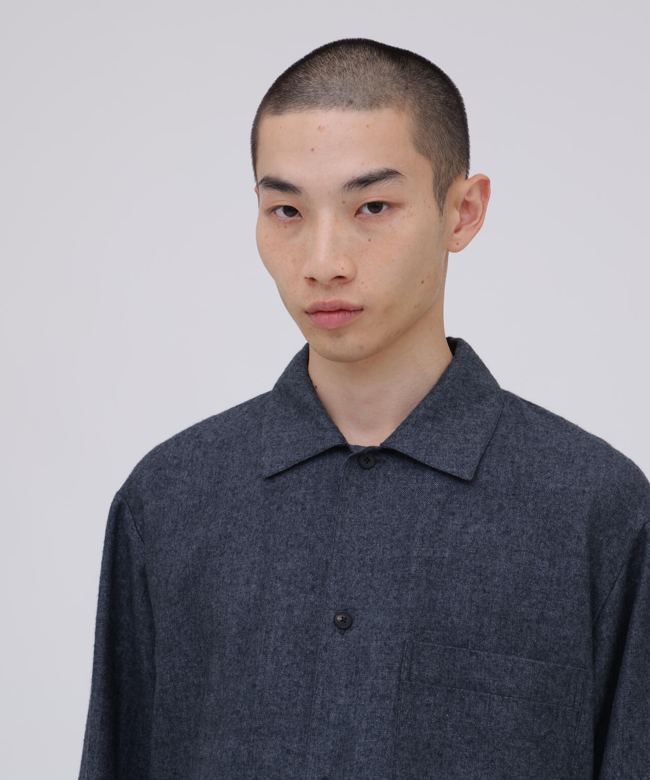 ATON / LINEN WOOL TWILL SHIRT JACKET | THE LIBRARY（ザ ライブ