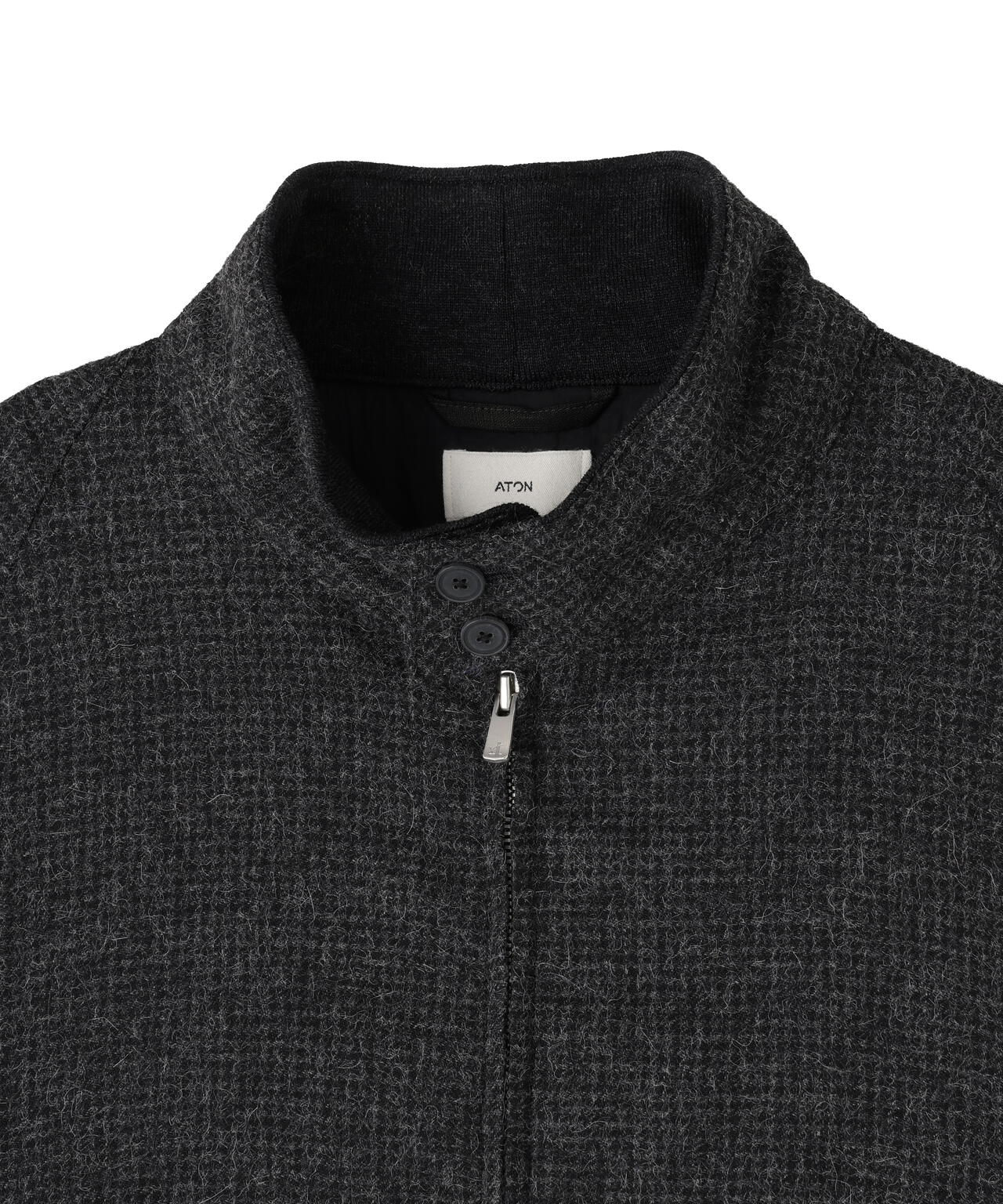 ATON / ALPACA HOUND TOOTH HARRINGTON JACKET | THE LIBRARY（ザ