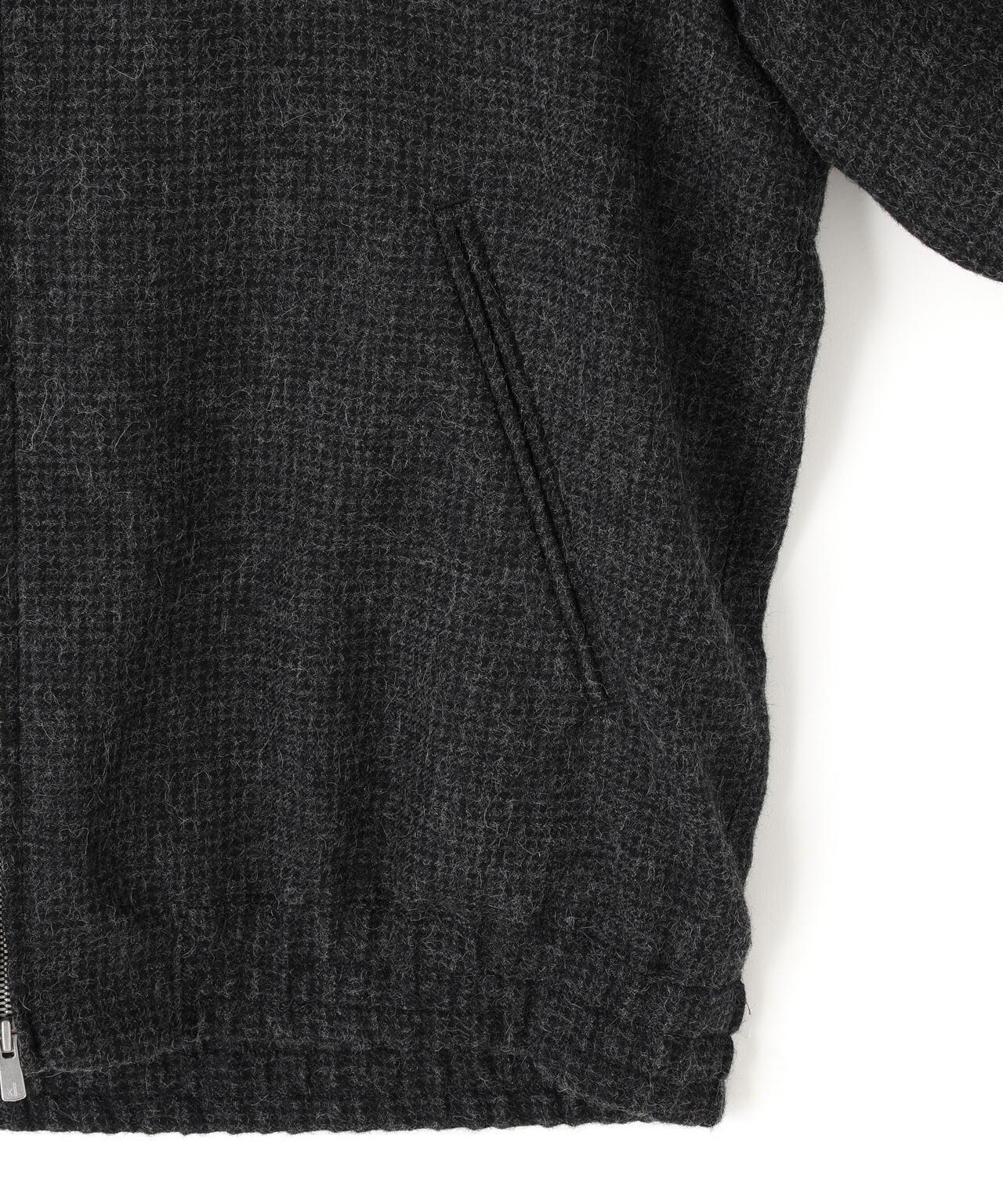 ATON / ALPACA HOUND TOOTH HARRINGTON JACKET